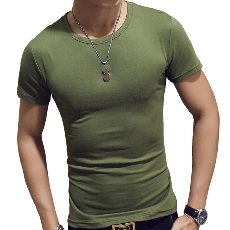 7 Colors Slim Man&rsquo;s T-shirt Short Sleeve Streetwear Gym Clothing Tee Top Plain R