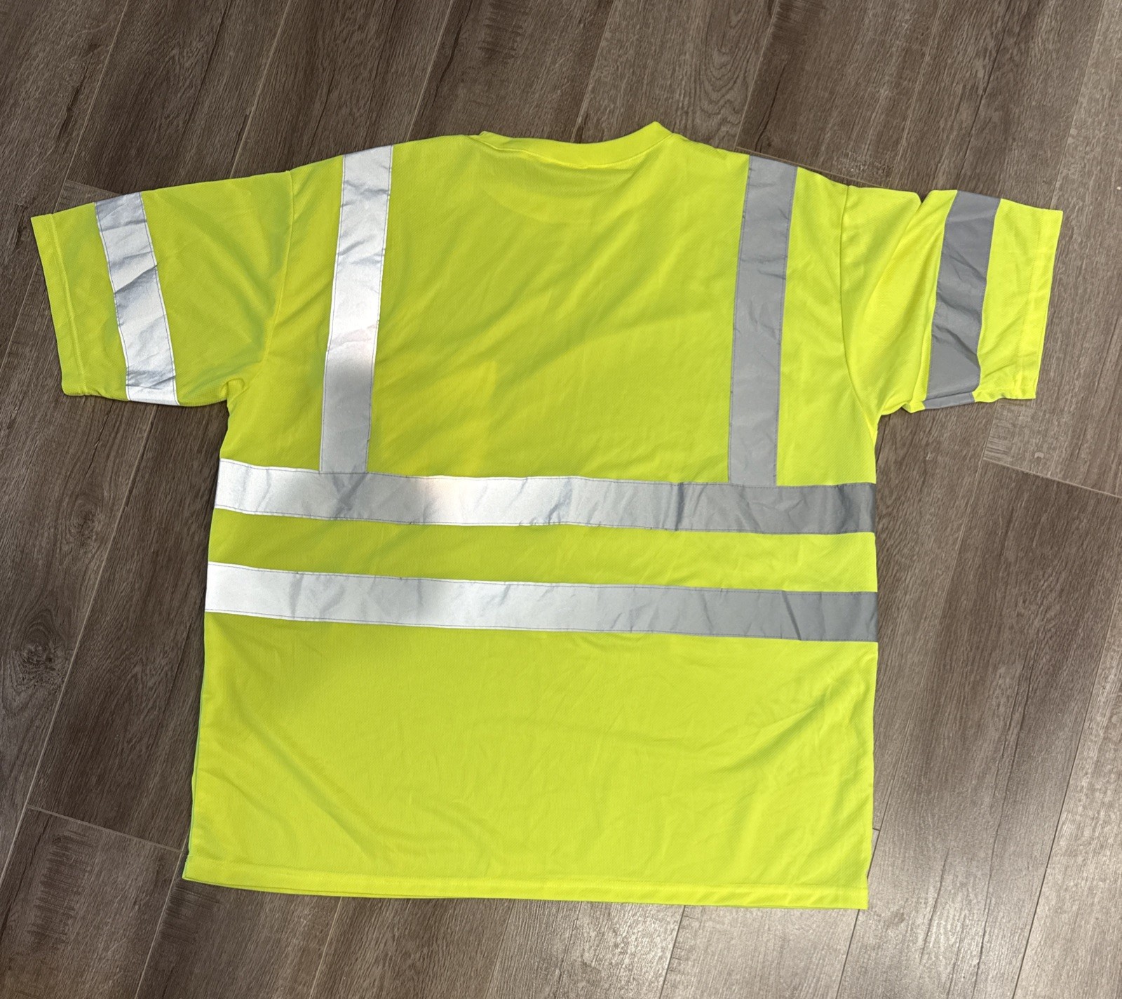High-Visibility Safety Shirt Chest Pocket Size 2X NEW