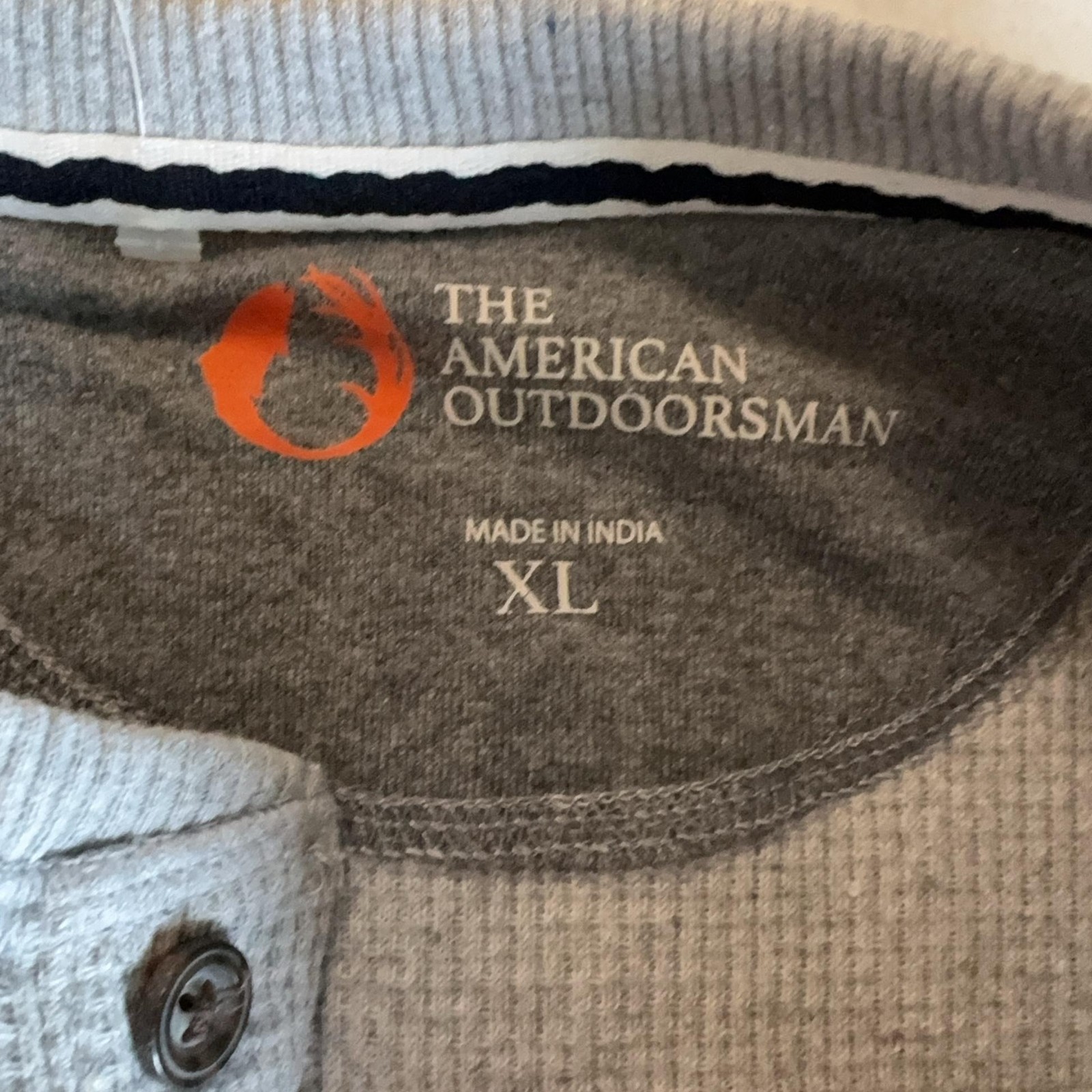 The American Outdoorsman Shirt Mens XL Gray Thermal Henley Dart&rsquo;s Camp NWT $50