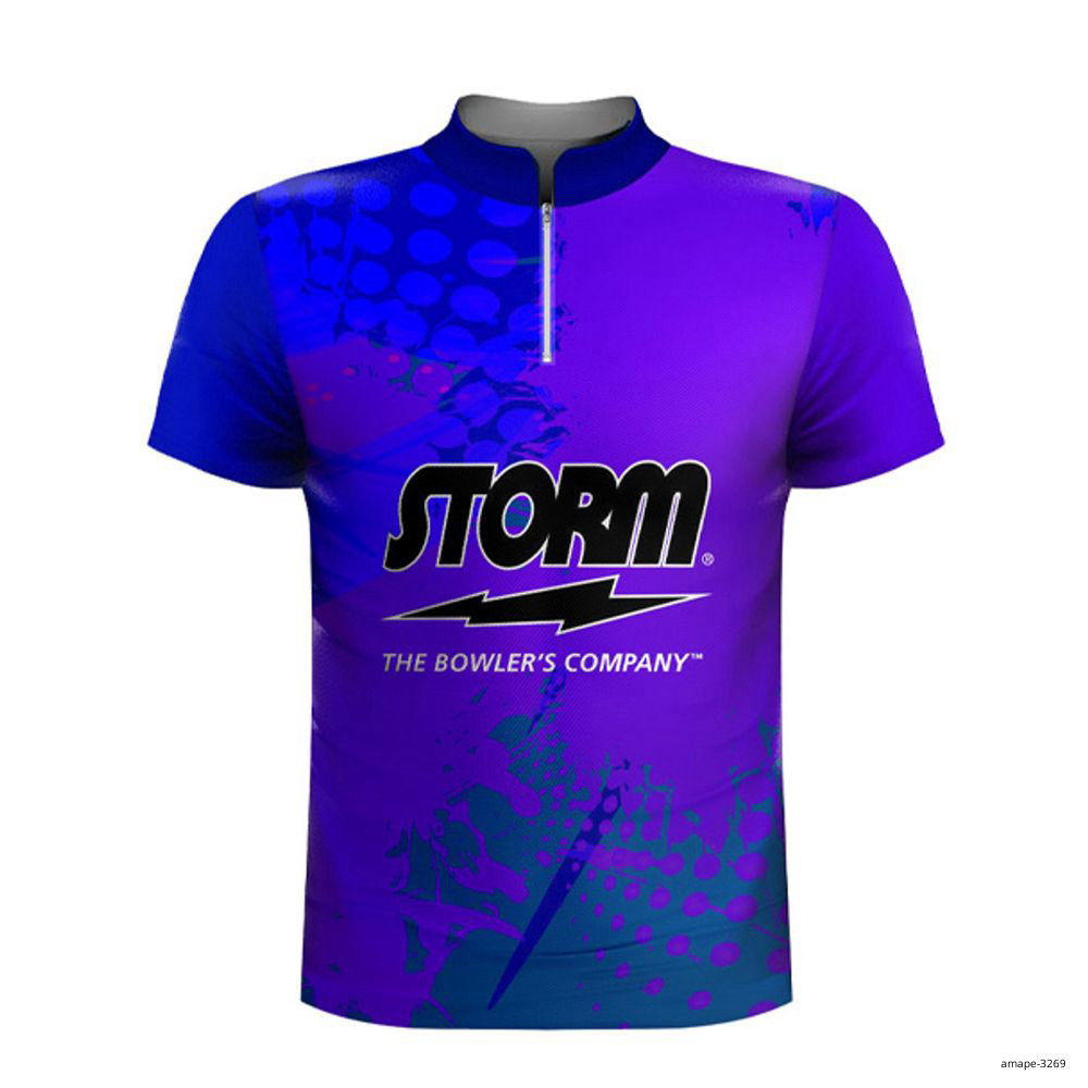 Splash Storm Quick Zip Bowlling Jersey Size S-5XL