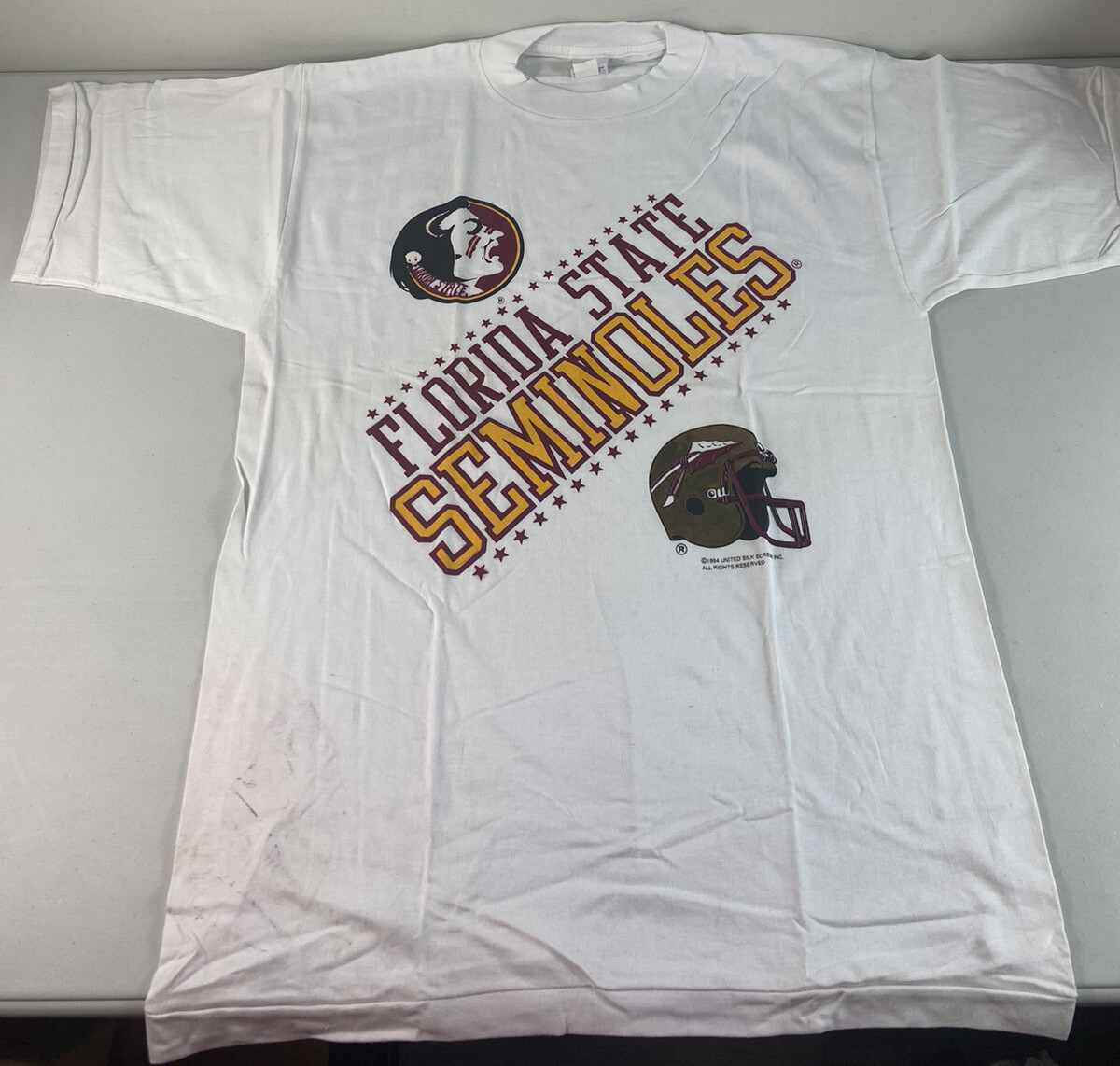 Vintage 90s Florida State University FSU Seminoles Men&rsquo;s L T Shirt Football Tee