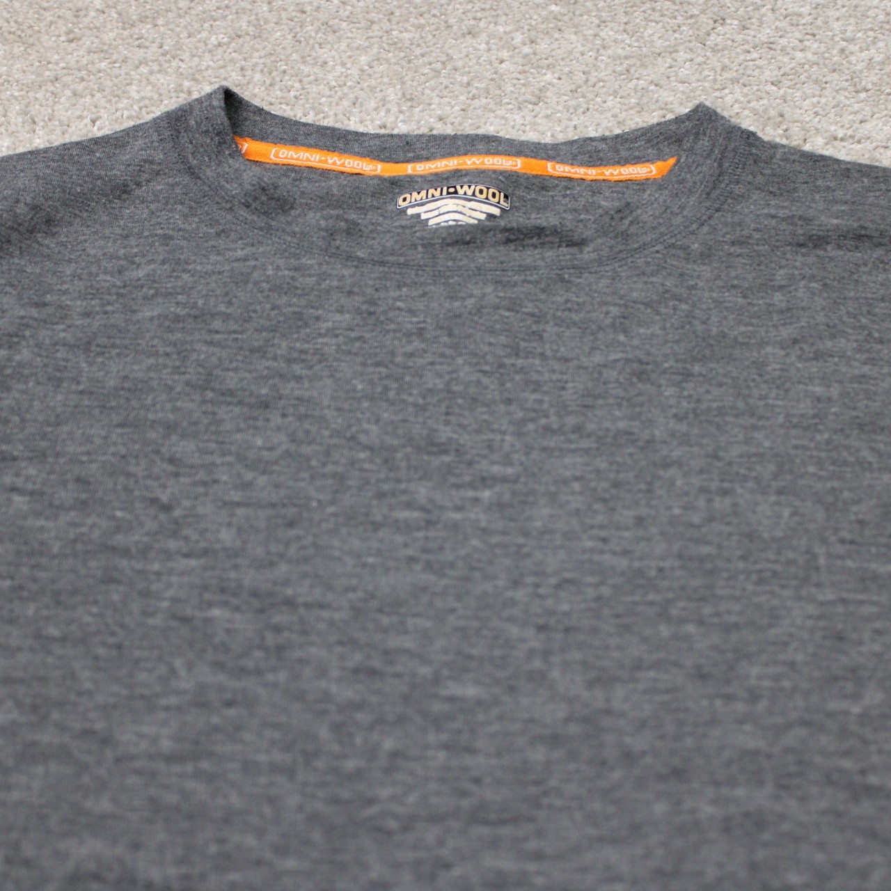 Omni-Wool Shirt‎ Mens 2XL XXL Gray Base Layer Wool Blend Poly Lined Long Sleeve