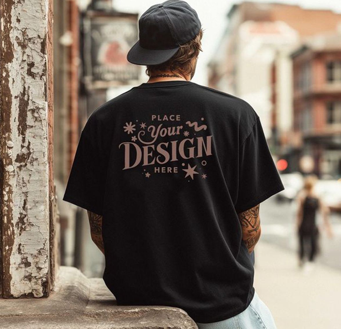 Customised Photo and Text T-Shirt, Custom Left chest & Back t shirt, Custom Tee