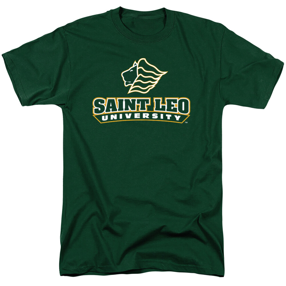 Saint Leo University Adult T-Shirt Distressed Primary, Hunter Green, S-3XL