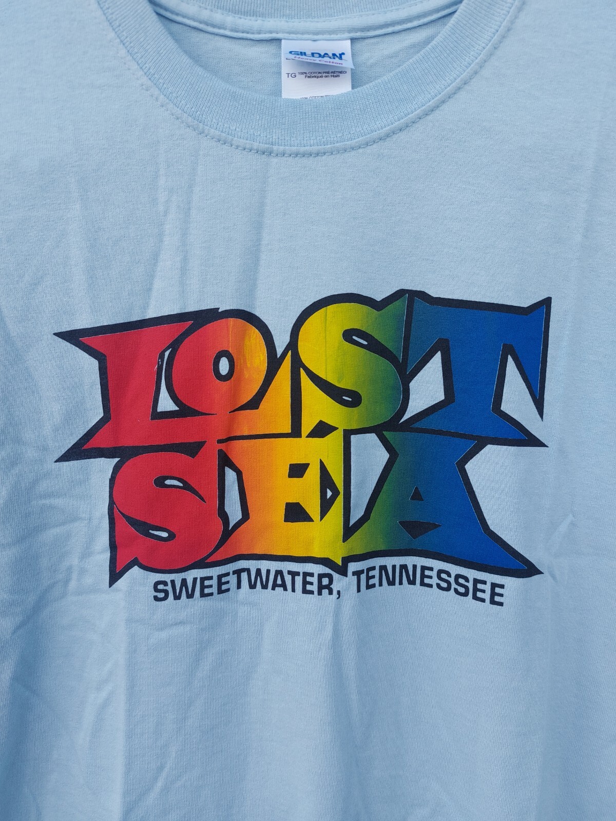 Vintage Lost Sea Graphic T Shirt Size Large Colorful 90s