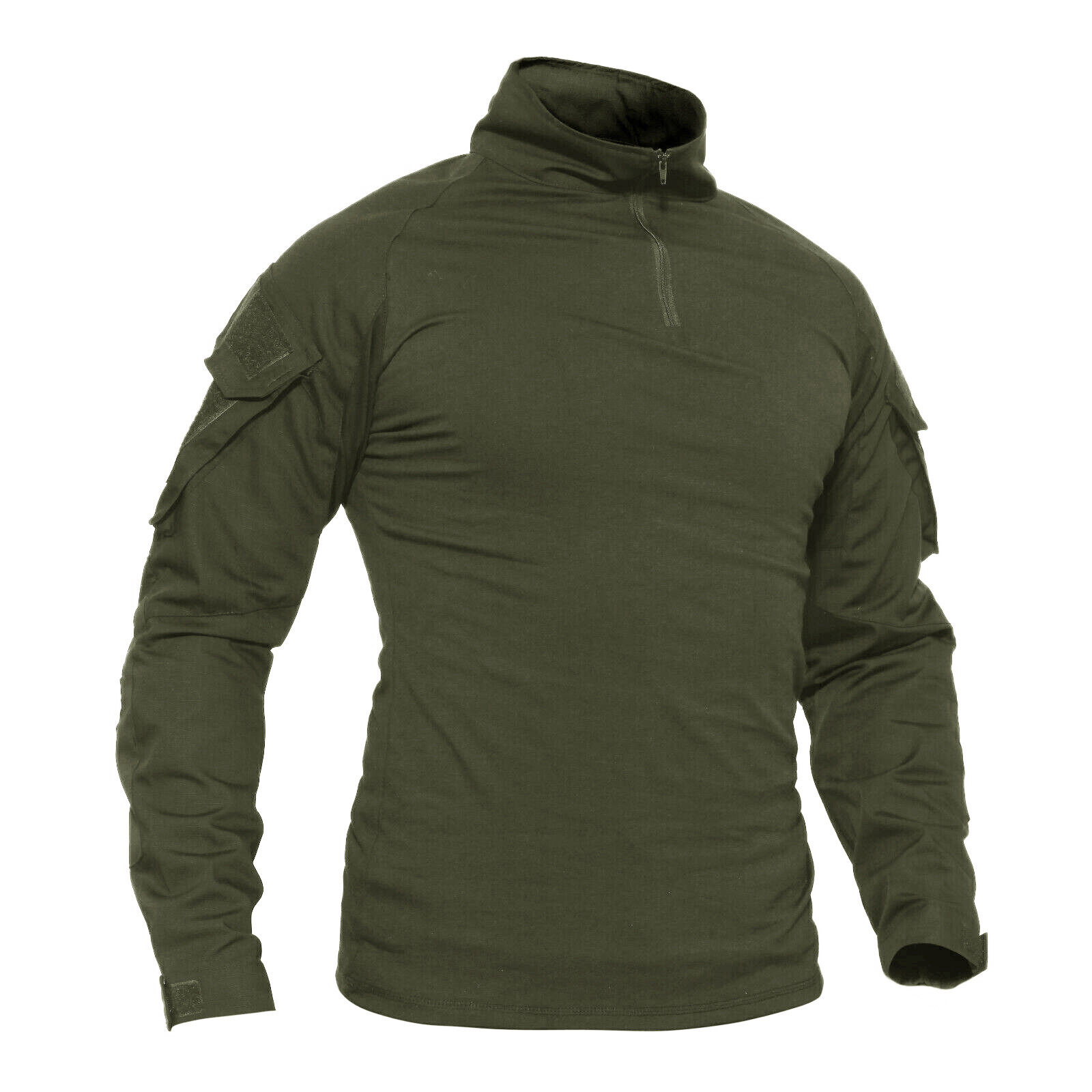 Men&rsquo;s Hunting T-Shirt Long Sleeve Ripstop Tactical Training 1/4 Zip Pullover US