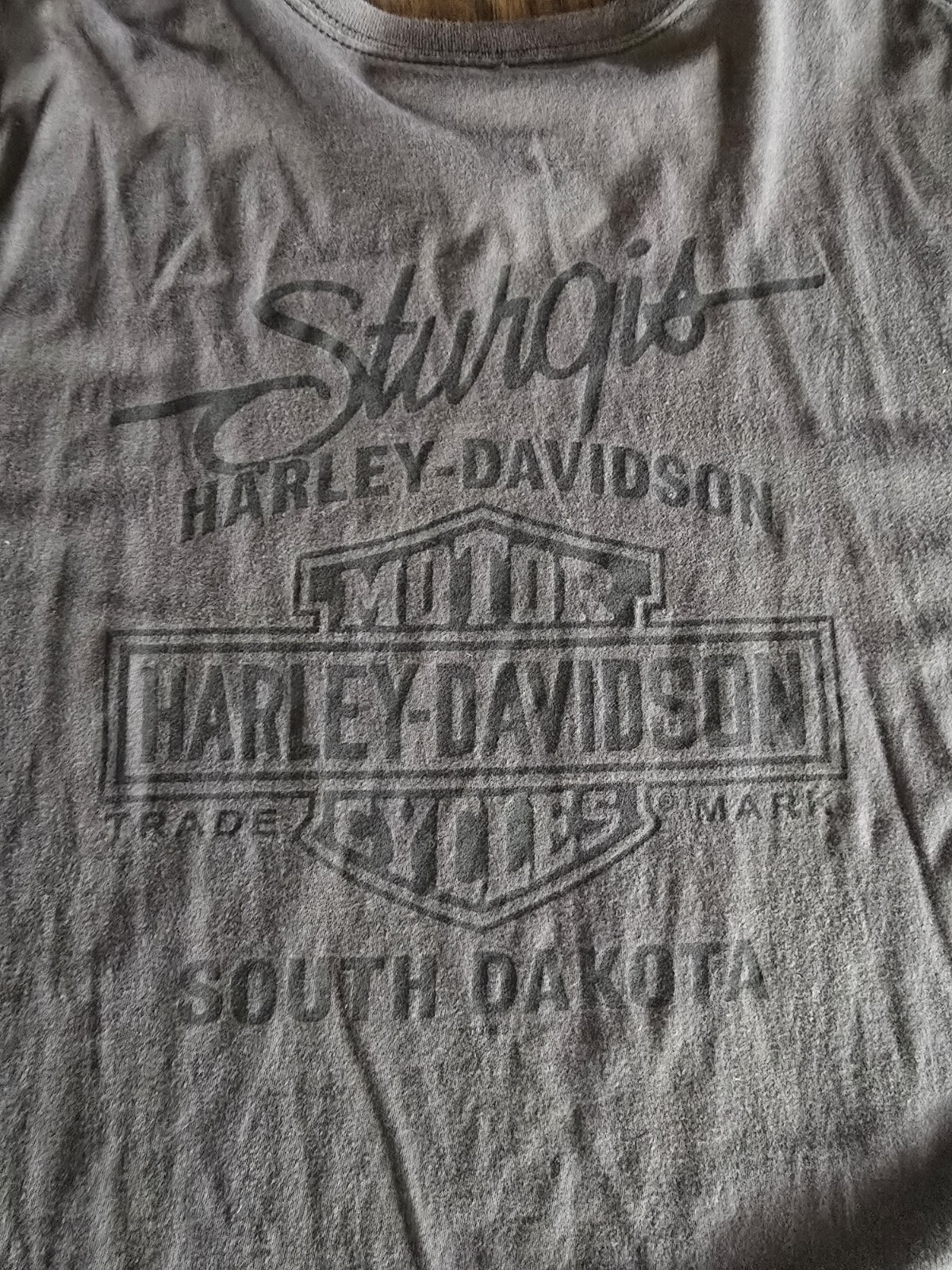 Harley Davidson Sturgis 75th Anniversary T Shirt Gray 3XLT. See Measurements