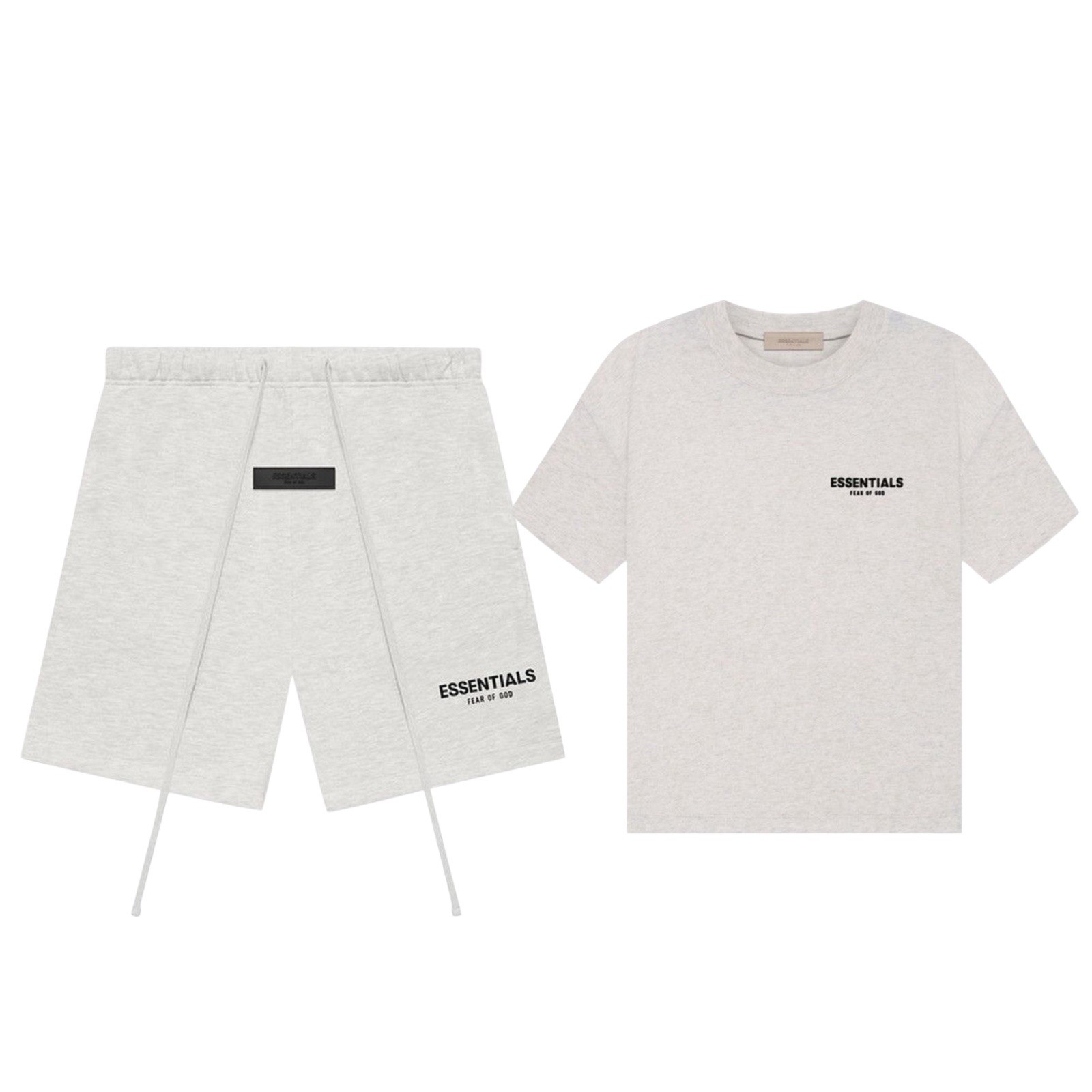 Light Oatmeal Essentials Set T Shirt and Shorts Size XS Brand New with Tags