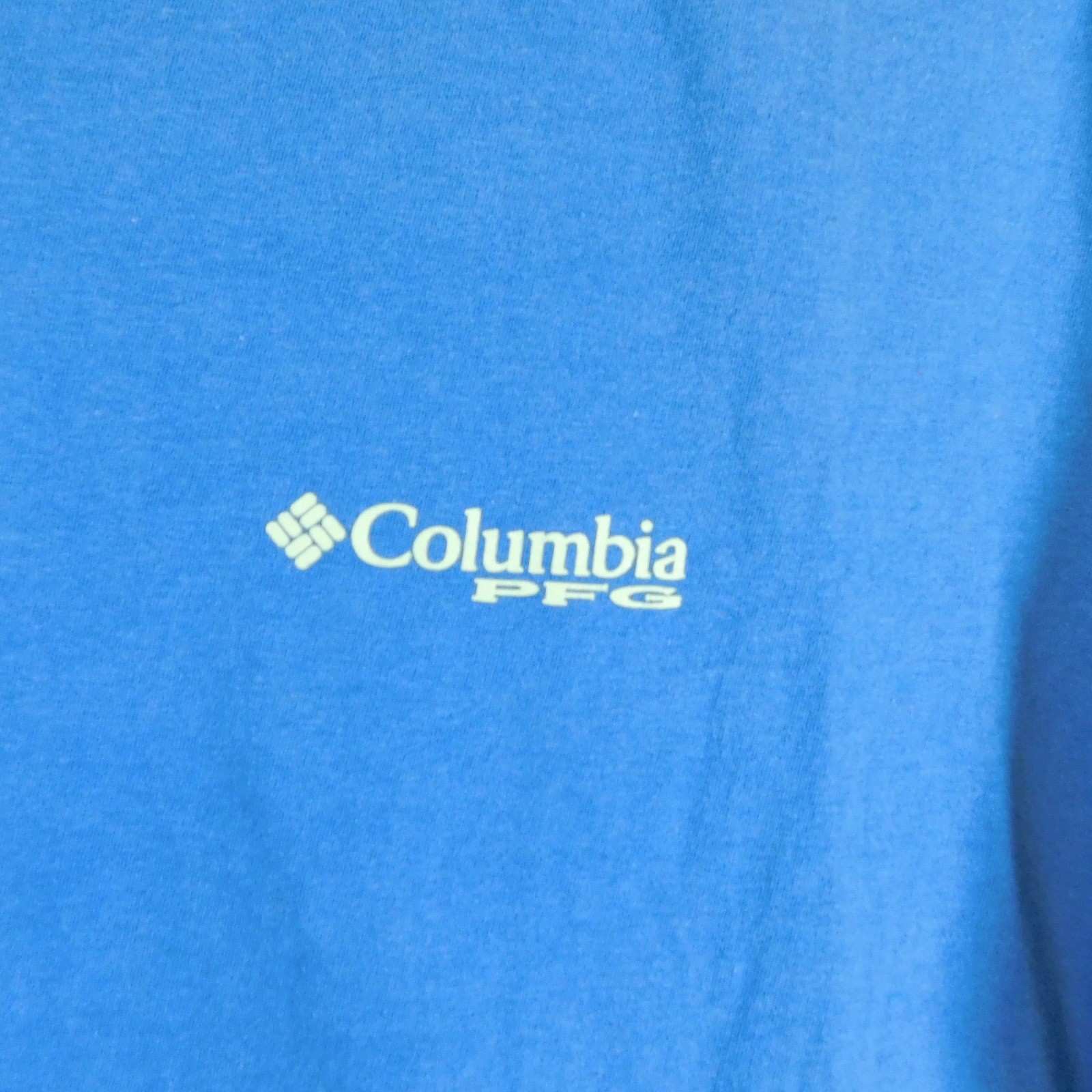 Columbia PFG Mens T-Shirt Blue XL Performance Fishing Gear Short Sleeve Cotton