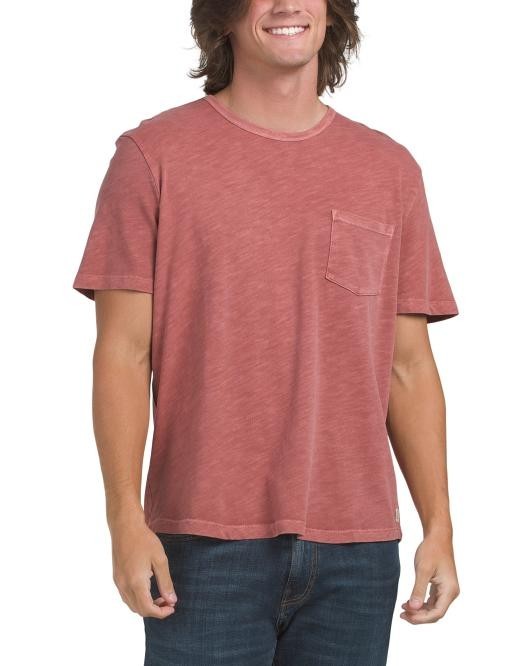 Marine Layer Vintage Heavy Slub Pocket Tee Marsala Men&rsquo;s T Shirt Large