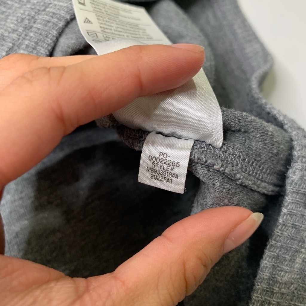 Vince Shirt Mens L Large Gray Thermal Knit Cotton Blend Crew Neck Long Sleeve