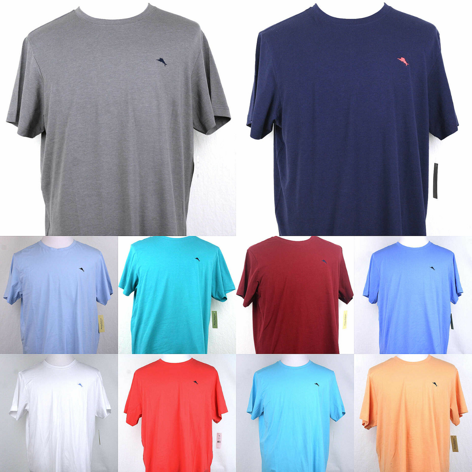 Tommy Bahama T-shirt Crew neck short sleeve/Long Sleeve Marlin Embroidery