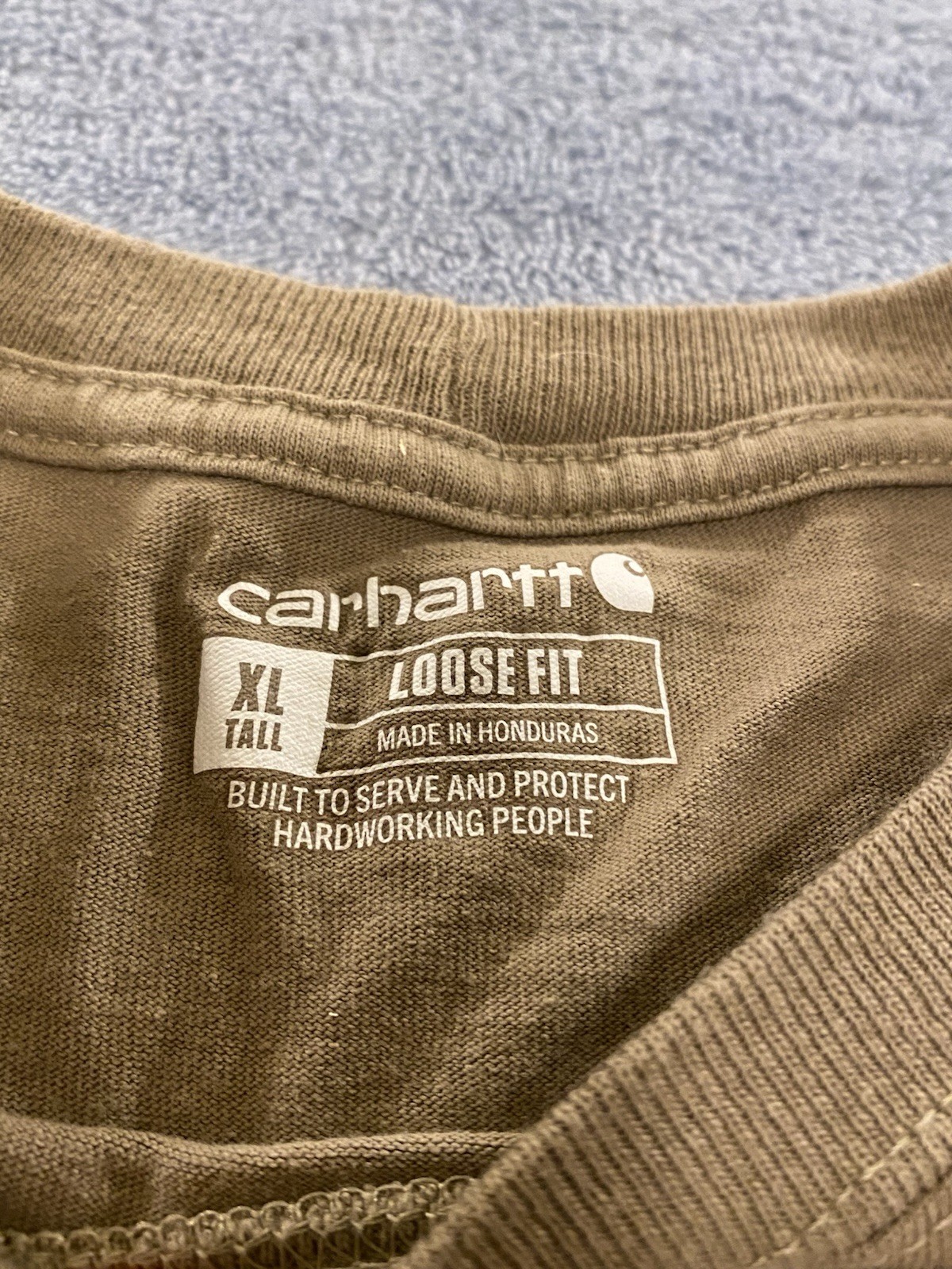 Lot of 4 Carhartt Men&rsquo;s XL Tall Loose Fit Pocket T-Shirts, Men’s Work Wear