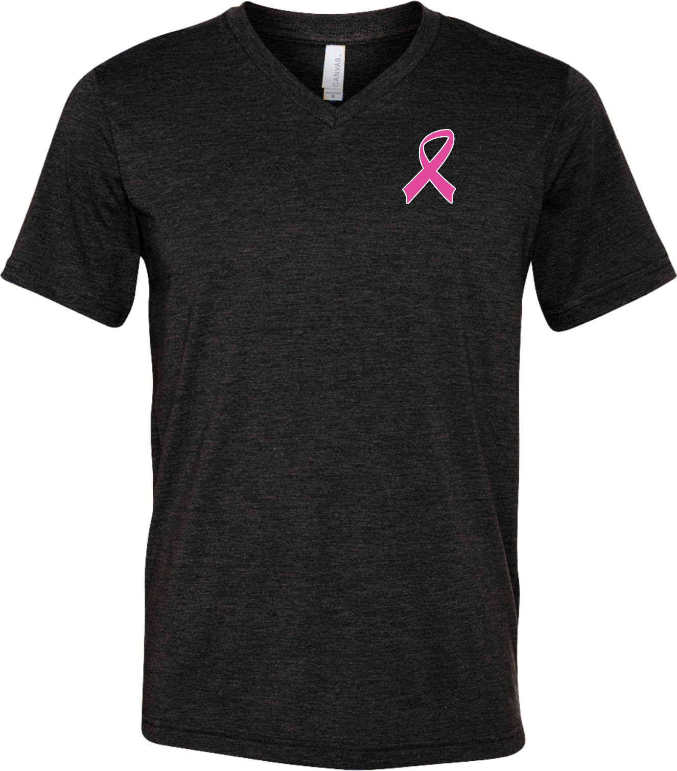 Buy Cool Shirts Breast Cancer T-shirt Pink Ribbon Pocket Print Tri Blend V-Neck