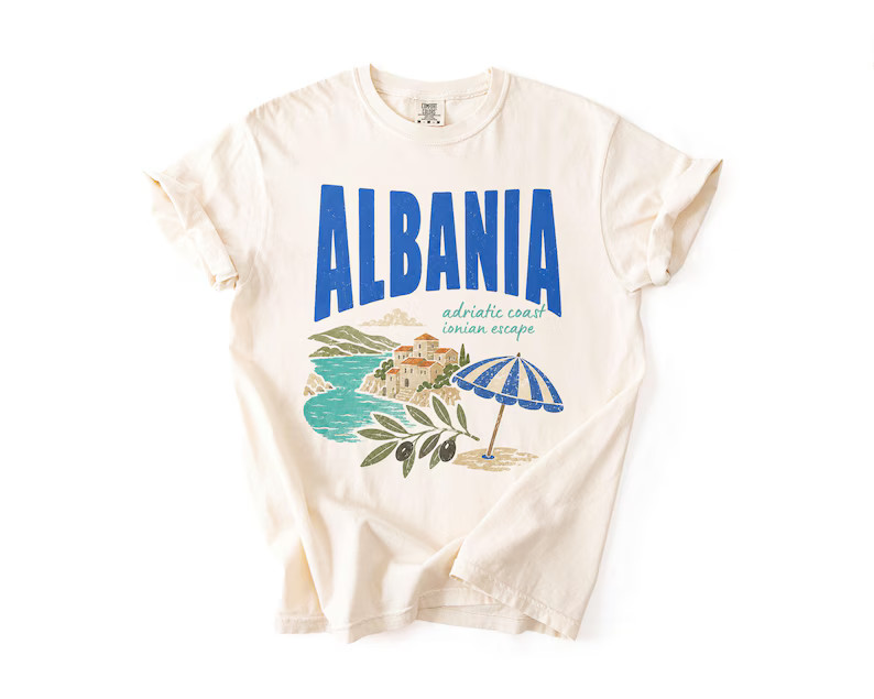 Albania Adriatic Coast Travel Vacation Europe Beach Comfort Tee
