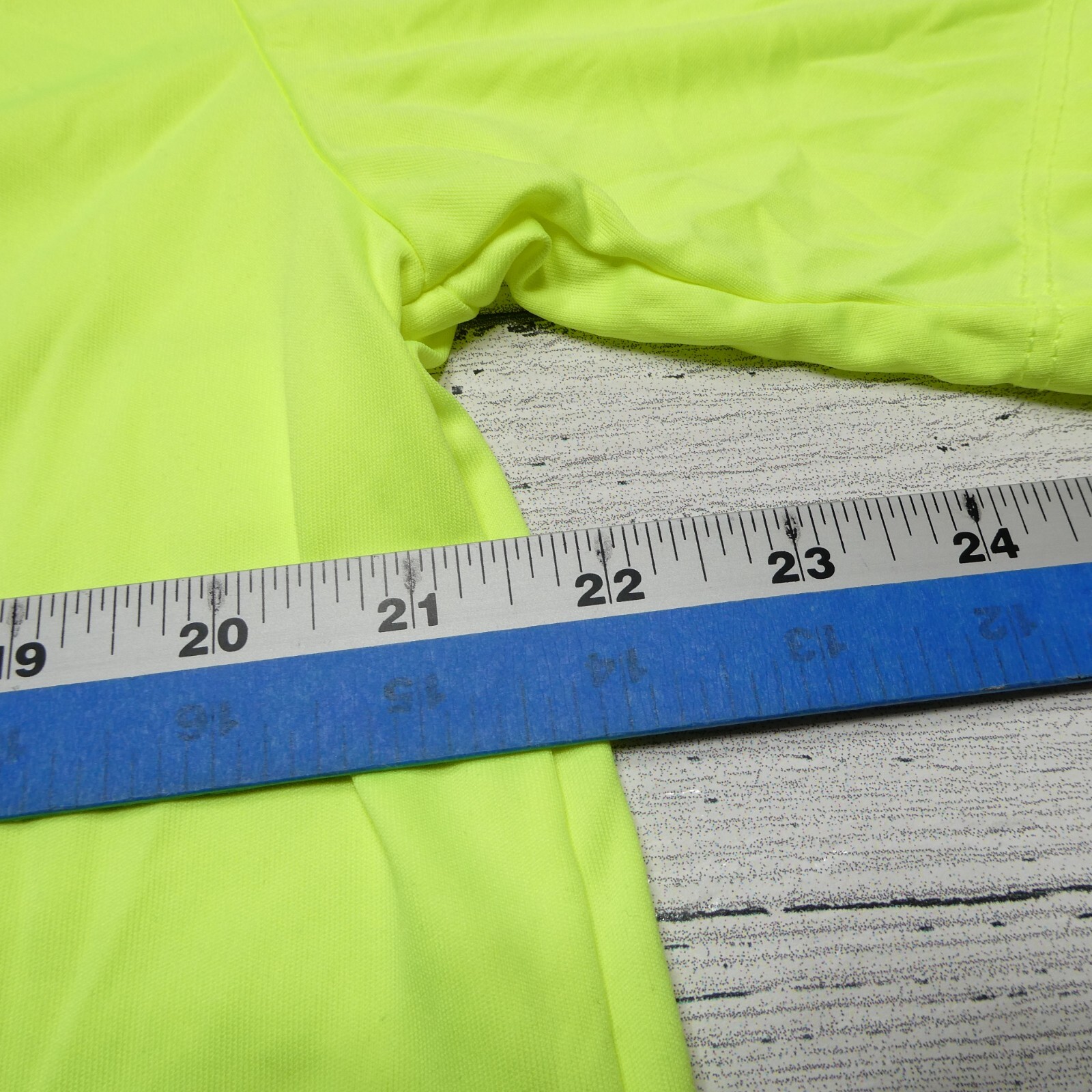 Hanes Cool Dri Shirt Mens XL Hi Vis Neon Yellow Short Sleeve Work