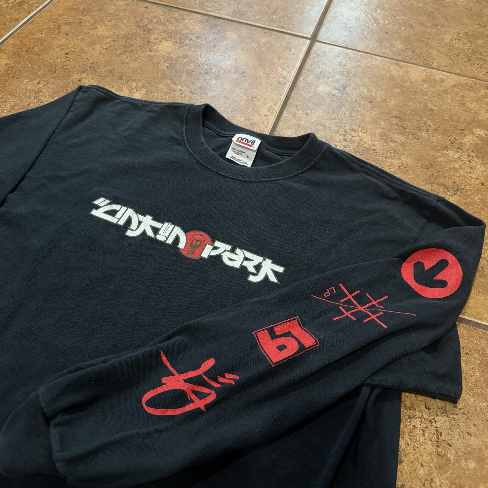 2001 Linkin Park Hybrid Theory Gas Mask Long Sleeve T-Shirt Vintage Rare