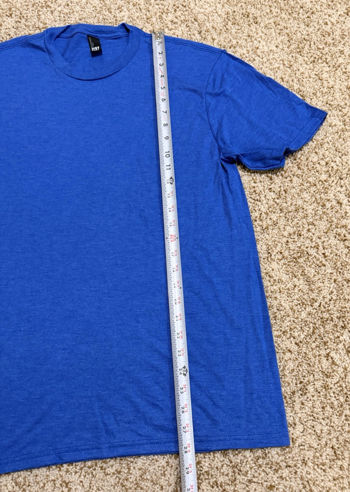 District Perfect Tri Adult Short Sleeve T-Shirt Blue Size M