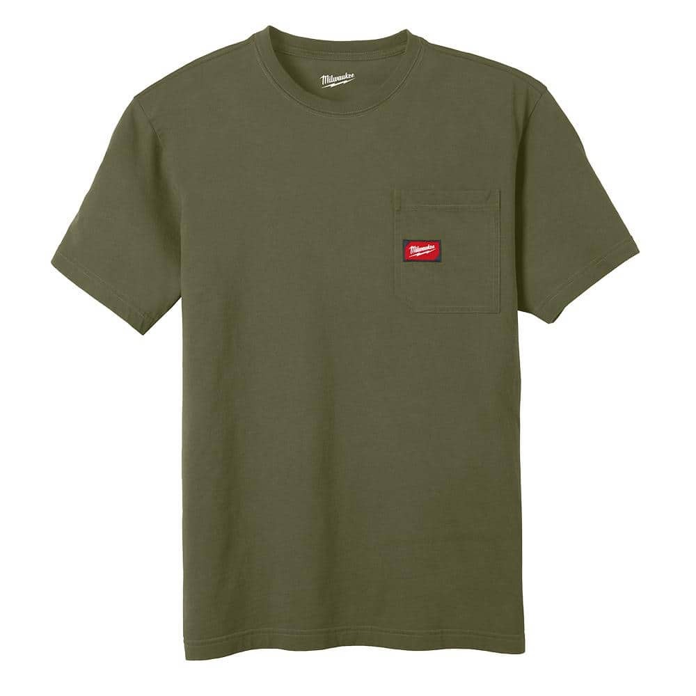 Milwaukee Men&rsquo;s Medium Green GRIDIRON Cotton/Polyester Short-Sleeve T-Shirt