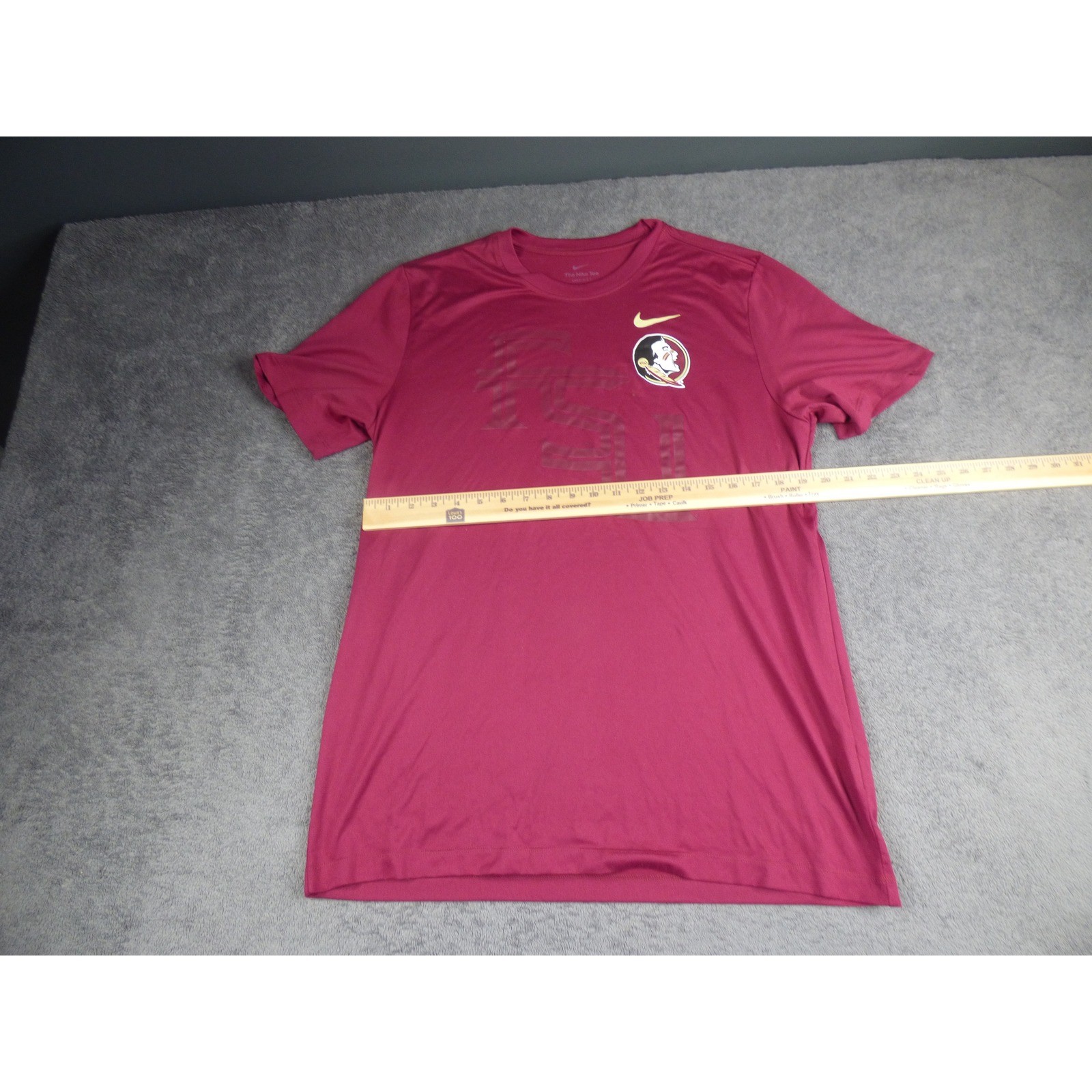 Nike Florida State Seminoles FSU Dri-FIT Shirt Mens Large Garnet Maroon T-Shirt