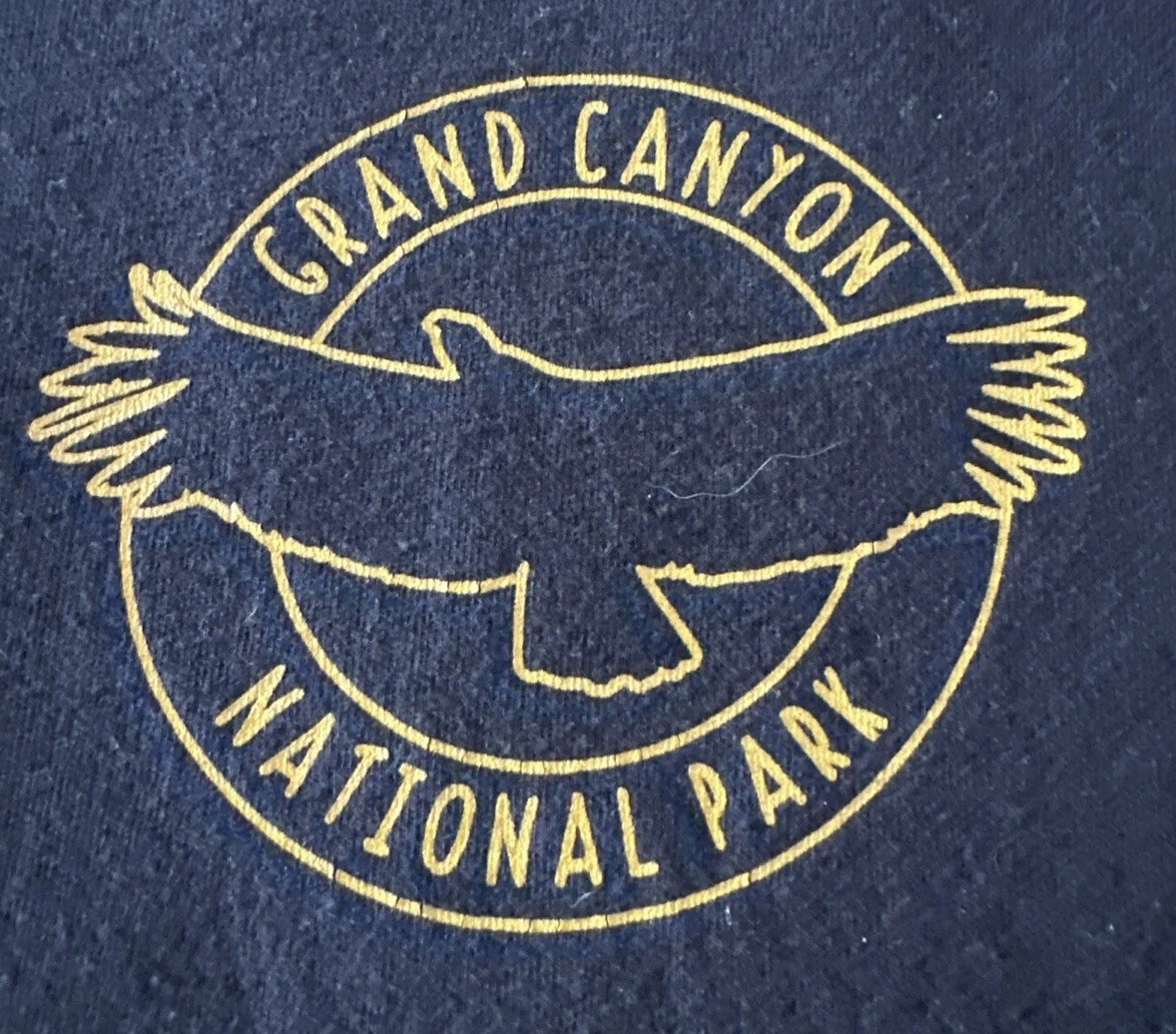 Grand Canyon T-Shirt Men&rsquo;s L Wild Tribute Black 2 Sided Graphics Casual Travel