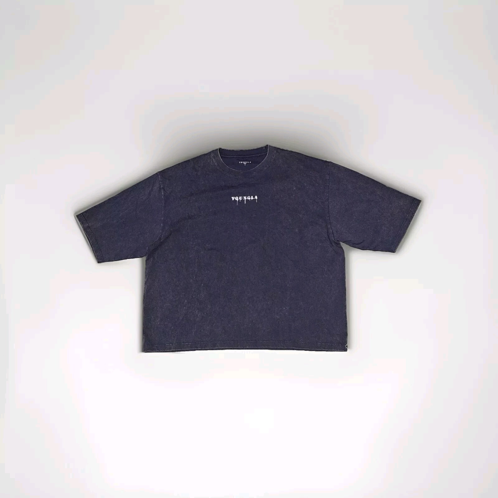 YoungLA #4018 Sample PC Foundation Cropped Tee SZ LG Oversized DRIP Logo Nwst