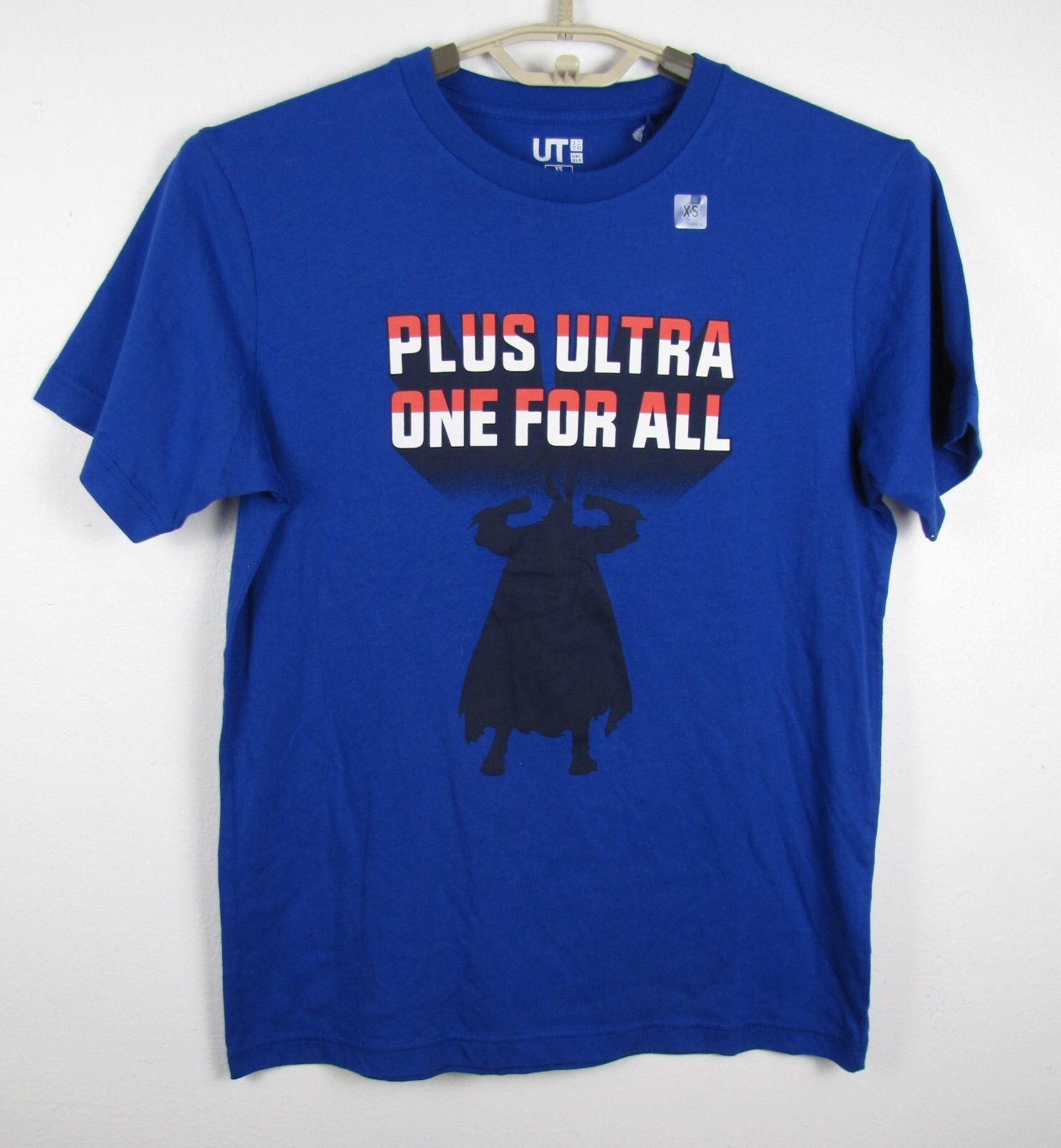 Uniqlo X My Hero Academia NWT Size XS Blue Cotton Plus Ultra One For All T Shirt