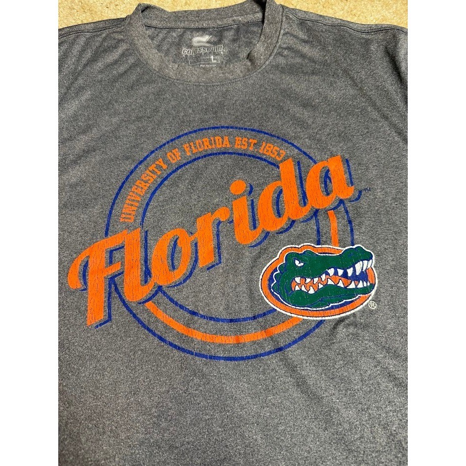 Colosseum Florida Gators Mens Large Charcoal Grey Performance Graphic T-Shirt