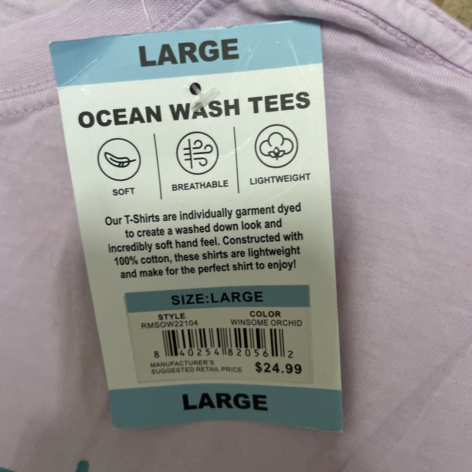 Reel Life Men&rsquo;s Ocean Washed Short Sleeve Soft Pre-Shrunk Tee