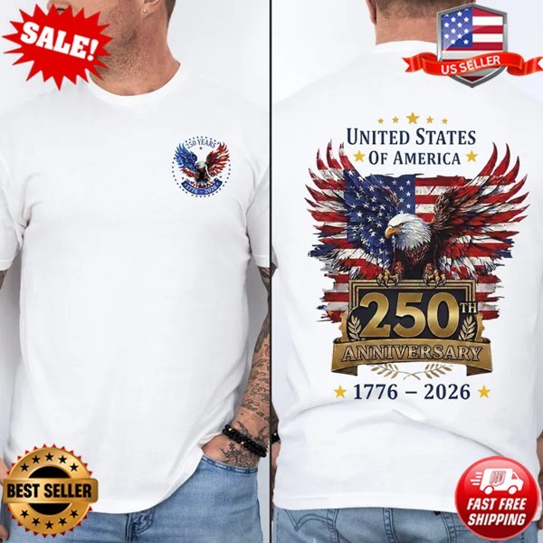 America 250 shirt, USA 250th Year America&rsquo;s Patriotic Birthday T-Shirt S-5XL