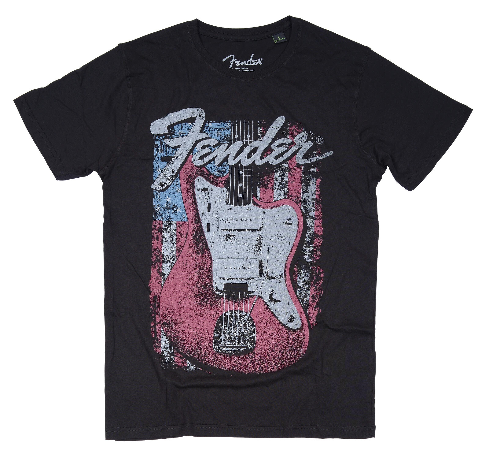 Official Fender T Shirt Distressed Guitar Mustang Black New S M L XL XXL