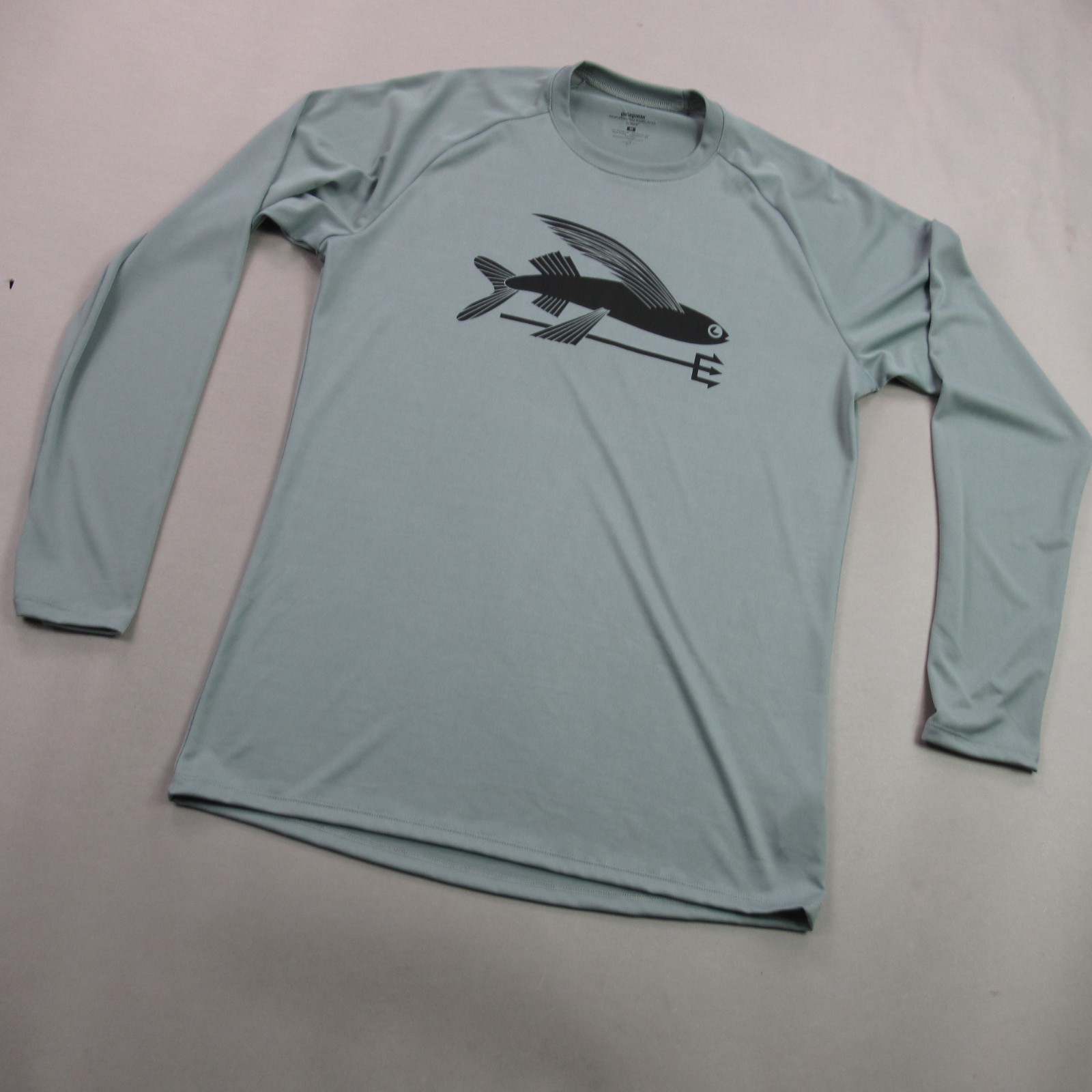 Patagonia Shirt Mens Medium Long Sleeve Crew Neck Outdoor Lightweight Green