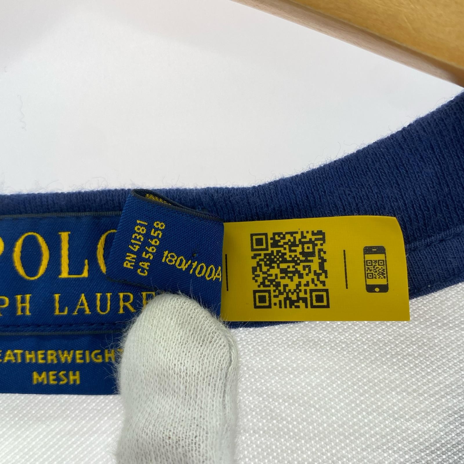 POLO RALPH LAUREN Two-tone Henley neck short-sleeved shirtCut sizeLG/White x…