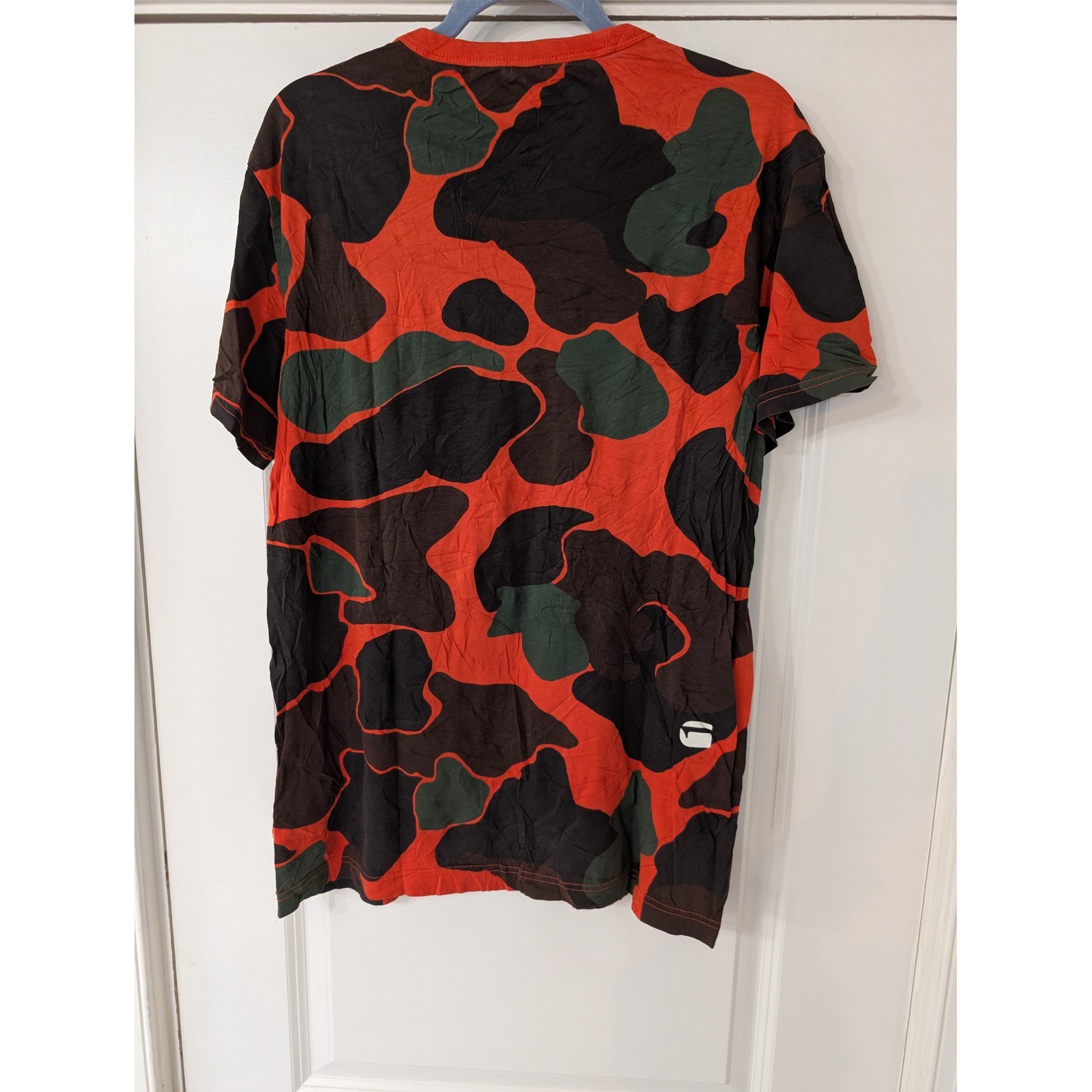 G-Star RAW Mens Camouflage Graphic Logo T-Shirt Crew Neck Tee large street wear
