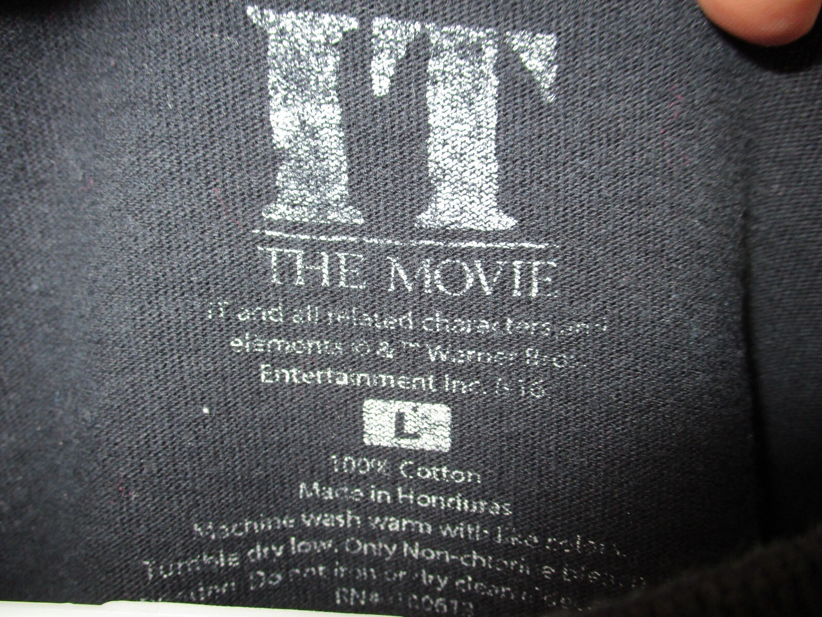 IT The Movie Men&rsquo;s Shirt Large Crew Neck Say Hello T-Shirt Merch Stretch Black