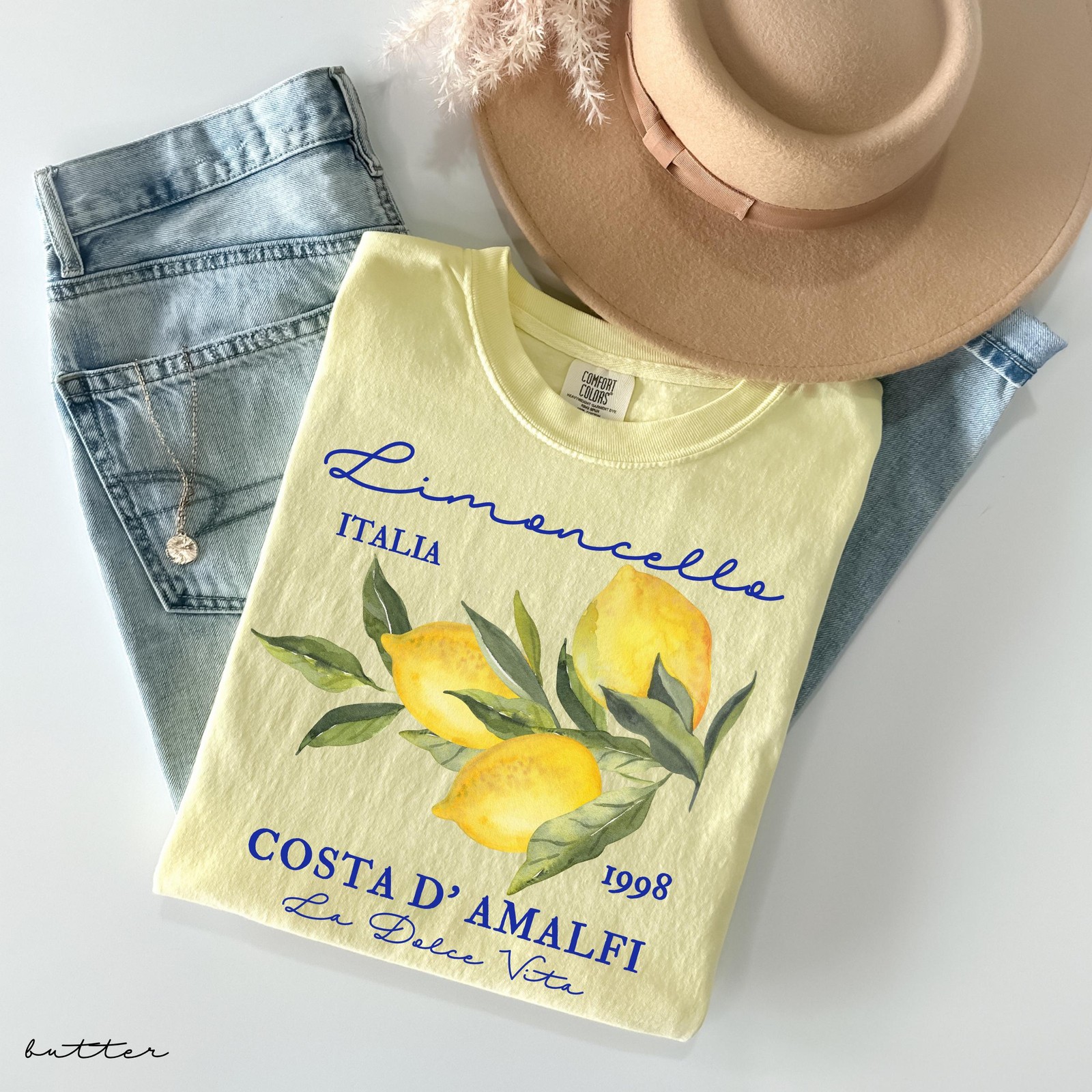 Comfort Colors® Retro Limoncello La Dolce Vita Tee, Lemon Shirt, Italy T-shirt,