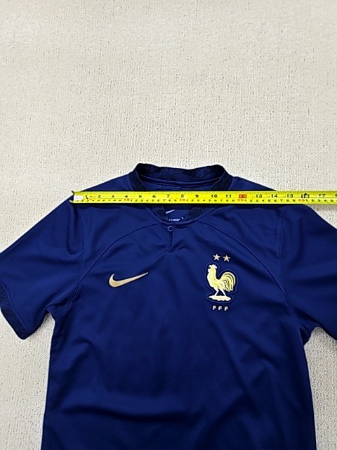 Nike Men&rsquo;s Navy France Soccer Jersey S Dri-FIT Short Sleeve