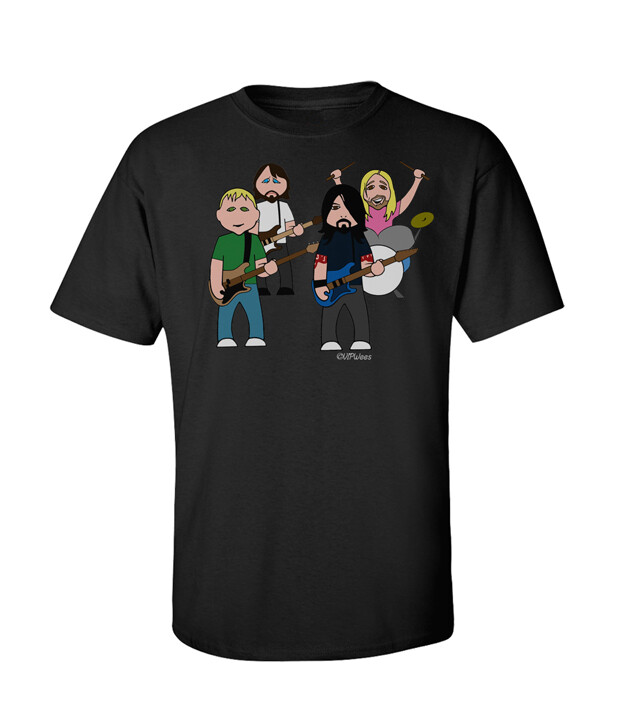 Flu Fighters By VIPwees Mens Quality Cotton T-Shirt Rock Music Band Gift Eco