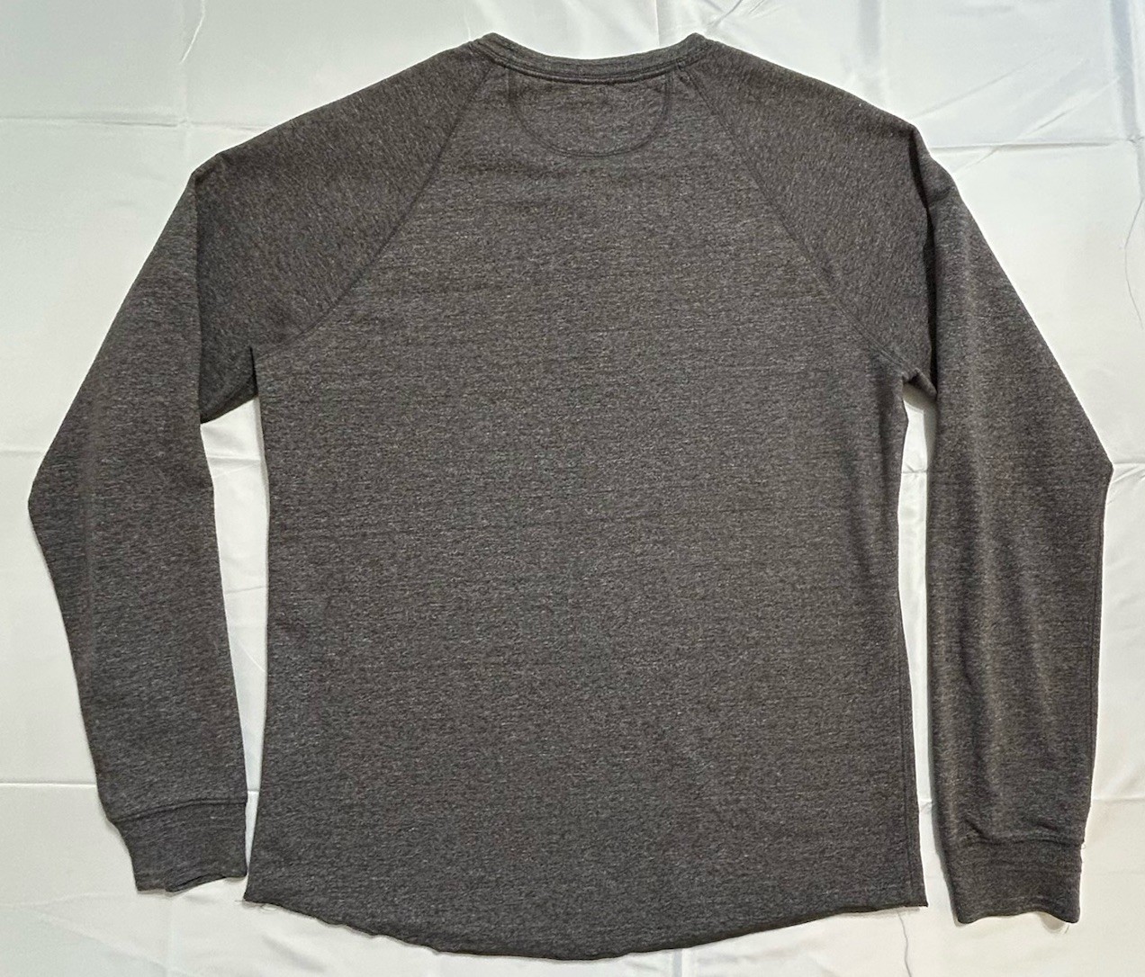 Vince Henley Pullover Shirt Mens M Gray Long Sleeve Raglan Button Up Casual