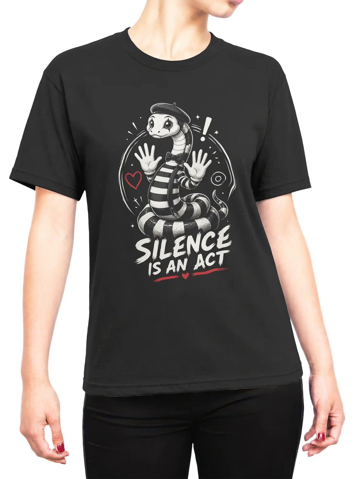 Silent Mime Snake T-Shirt | Unisex