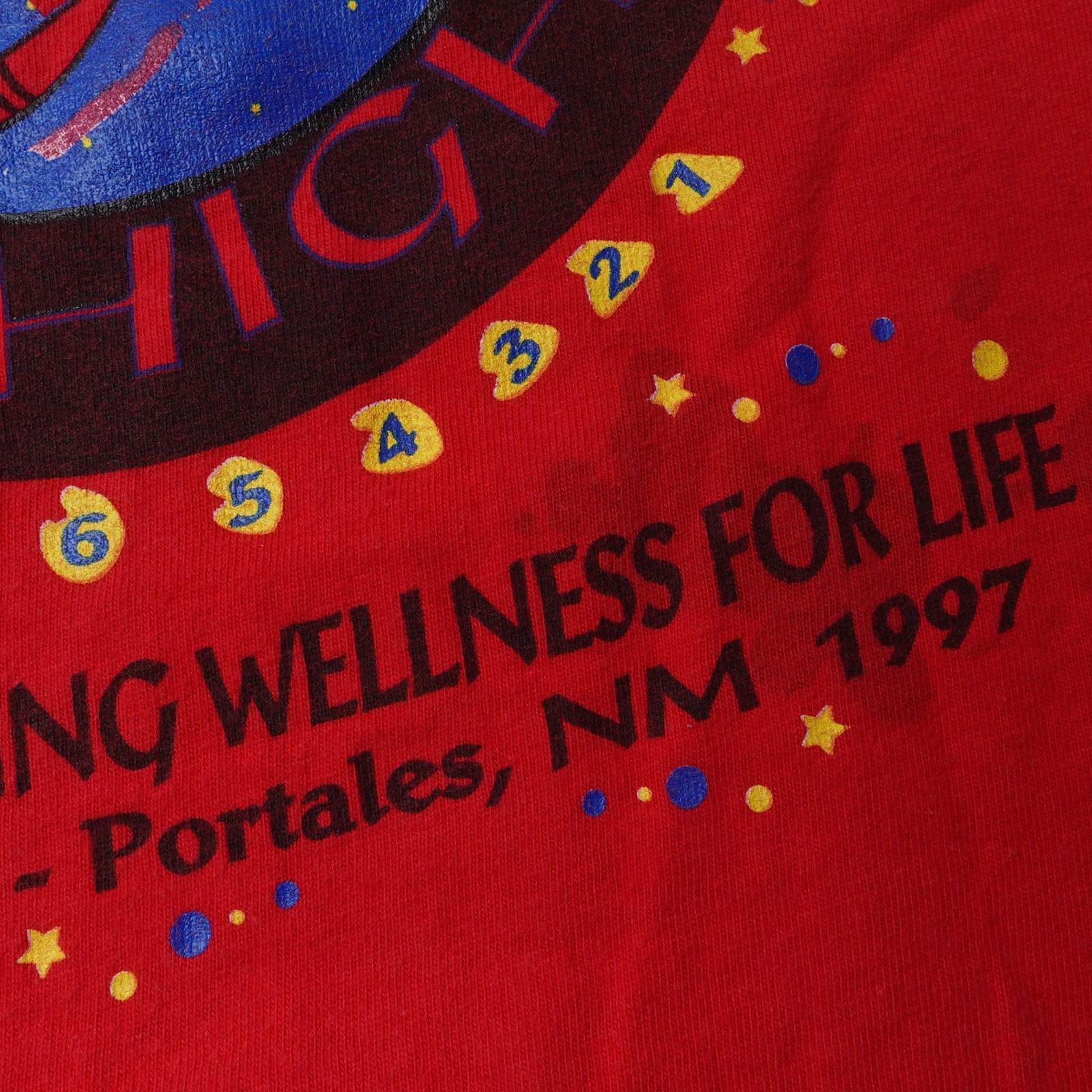 Vintage 90s Desert High Portales New Mexico Enmu T shirt Size Medium 1997 Red