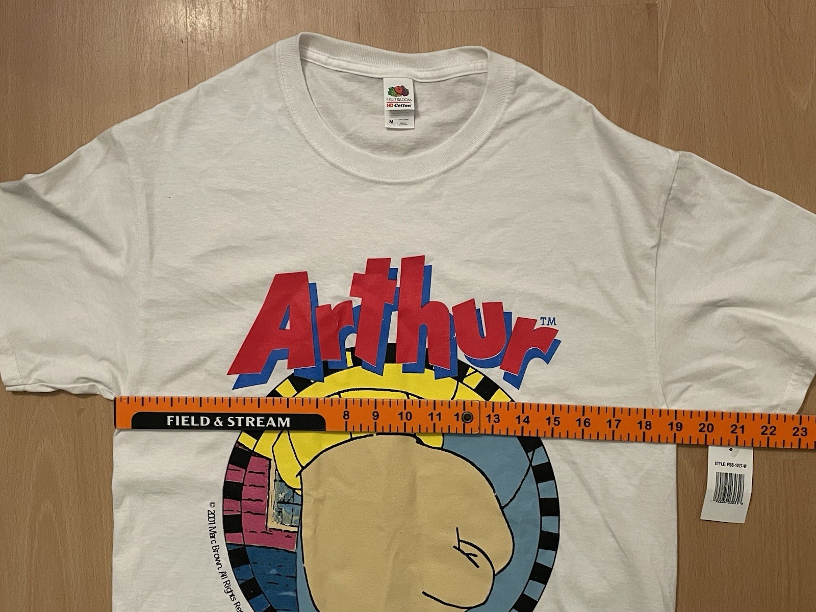 Vintage 2001 Arthur Graphic Fist T-shirt White Medium Meme Fruit of the Loom