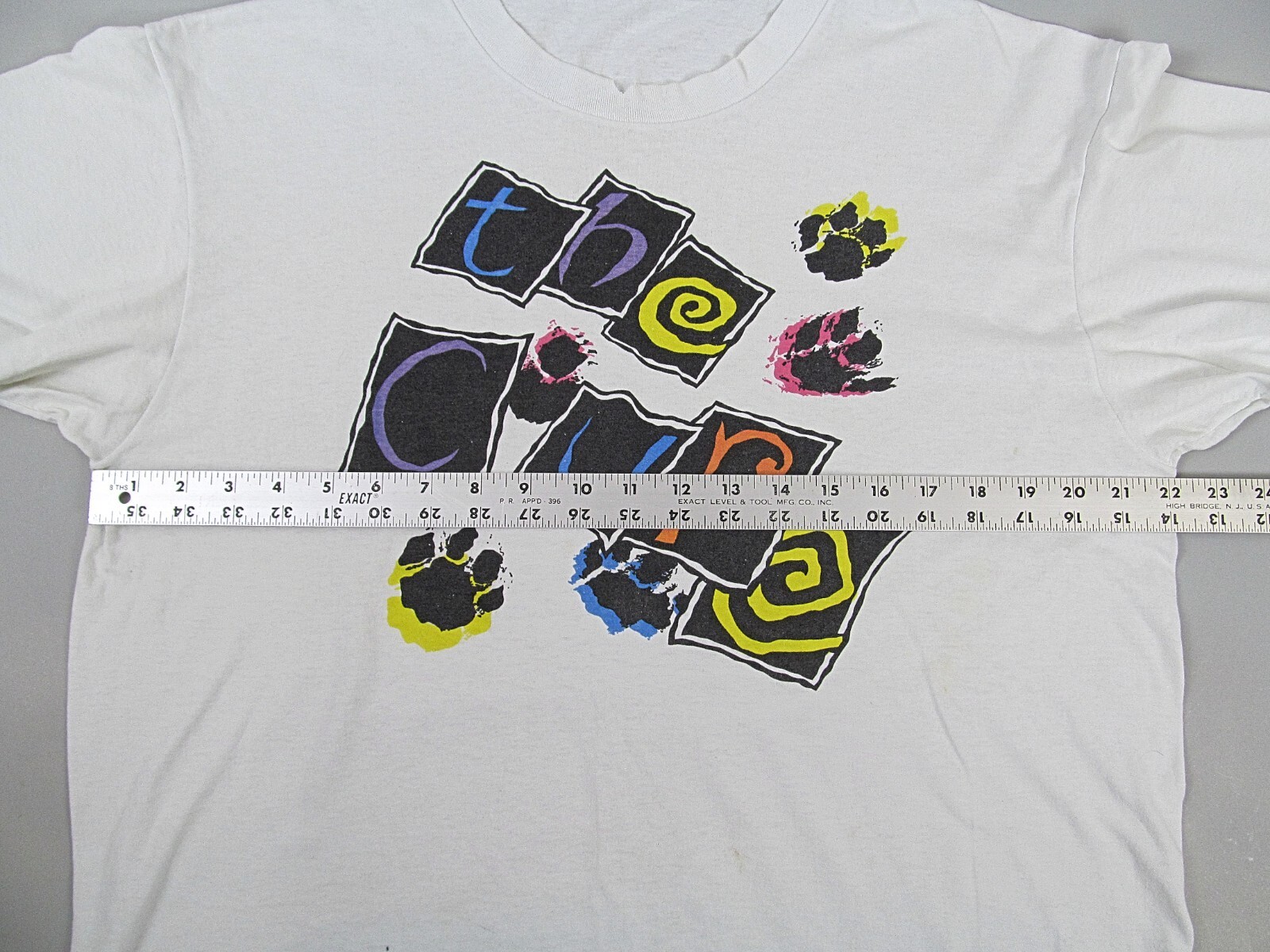The Cure T-shirt Vintage 80s White Love Cats Paws Single Stitch SEE DESCRIPTION