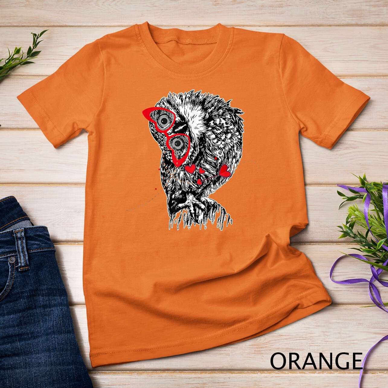 Owl Sunglasses Love Funny Cute Owls Valentine Gift Heart Unisex T-shirt