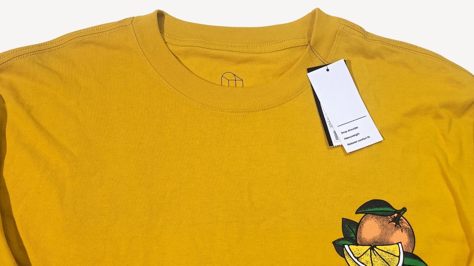 Original Use Mens Yellow Zesty Logo Crew Neck Long-Sleeve T-Shirt L NWT