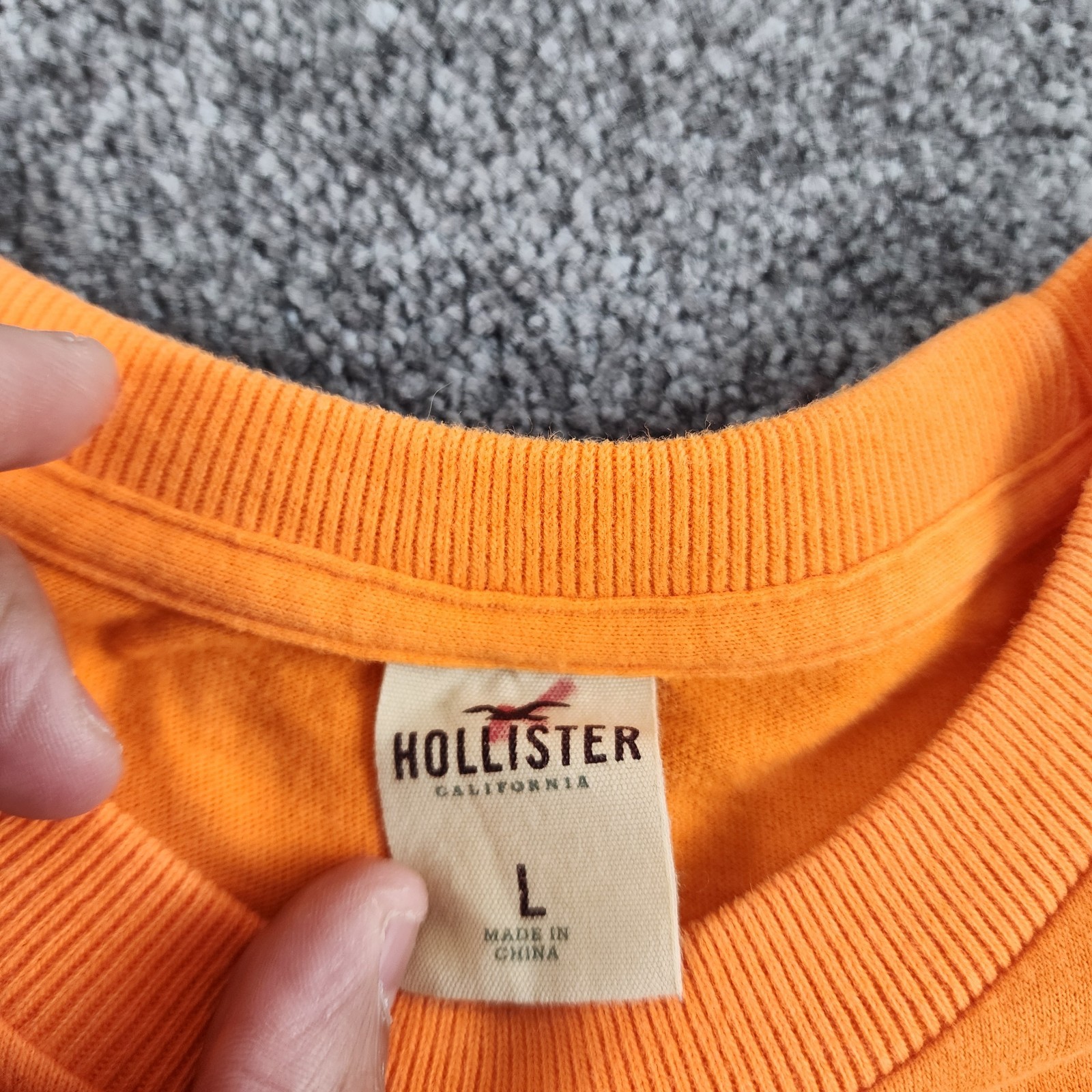 Y2K Hollister Shirt Adult Large Orange Casual Unisex Preppy Beach Surfer SO CAL