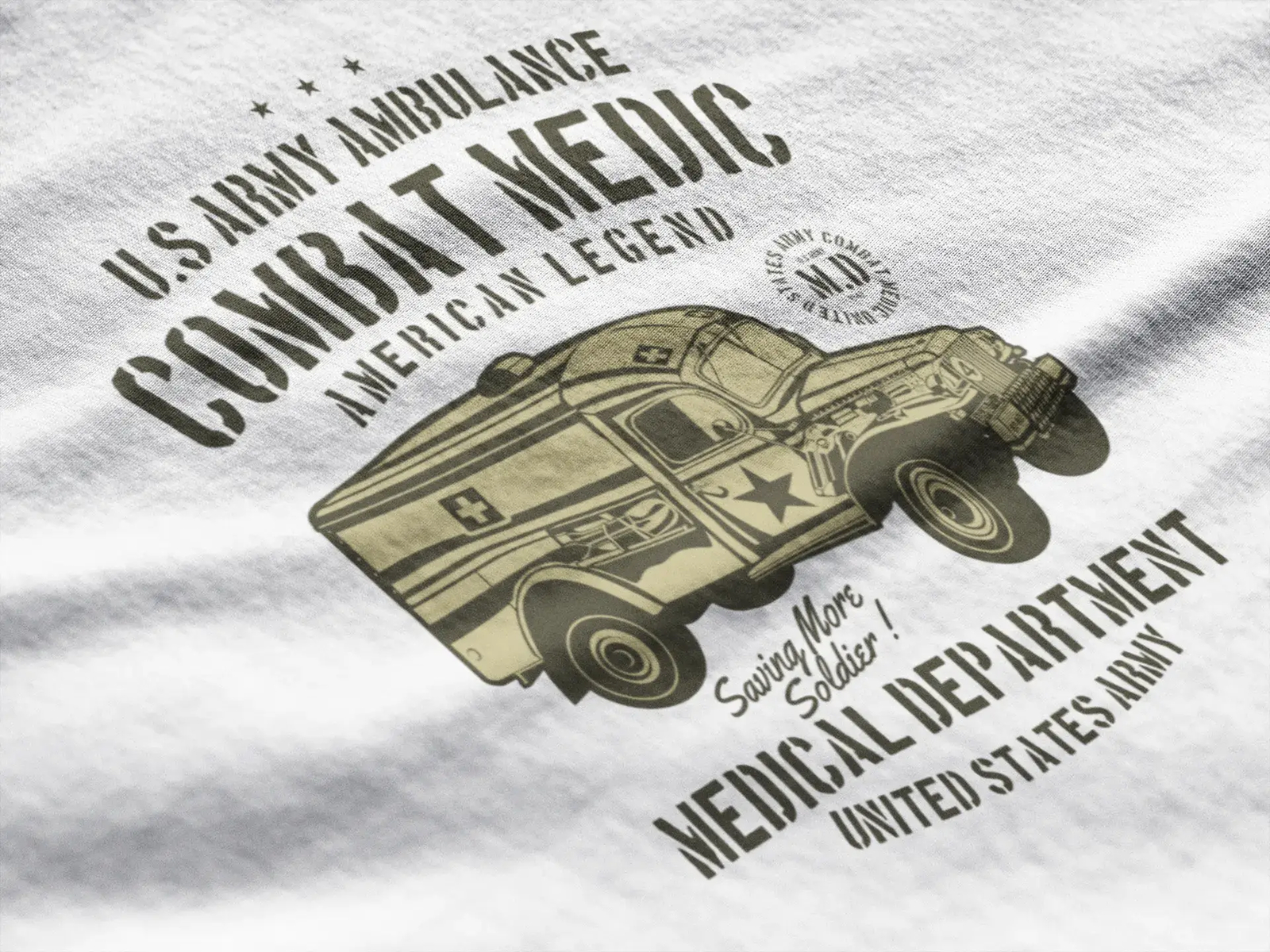Men&rsquo;s Graphic T-Shirt Combat Medic – Us Army Ambulance Eco-Friendly Limited