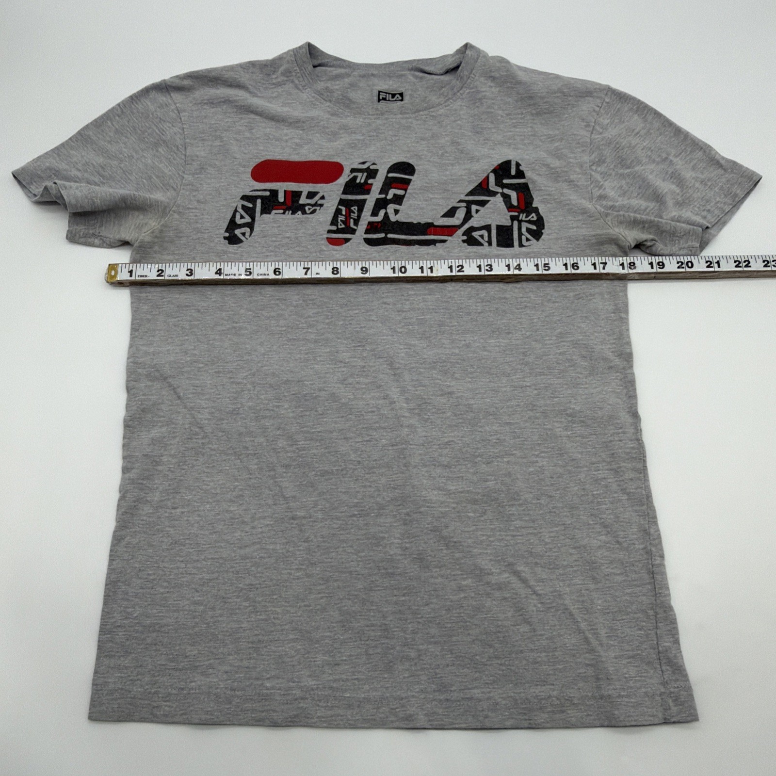 Fila T-shirt Men S Gray Graphic Print Logo .#44786