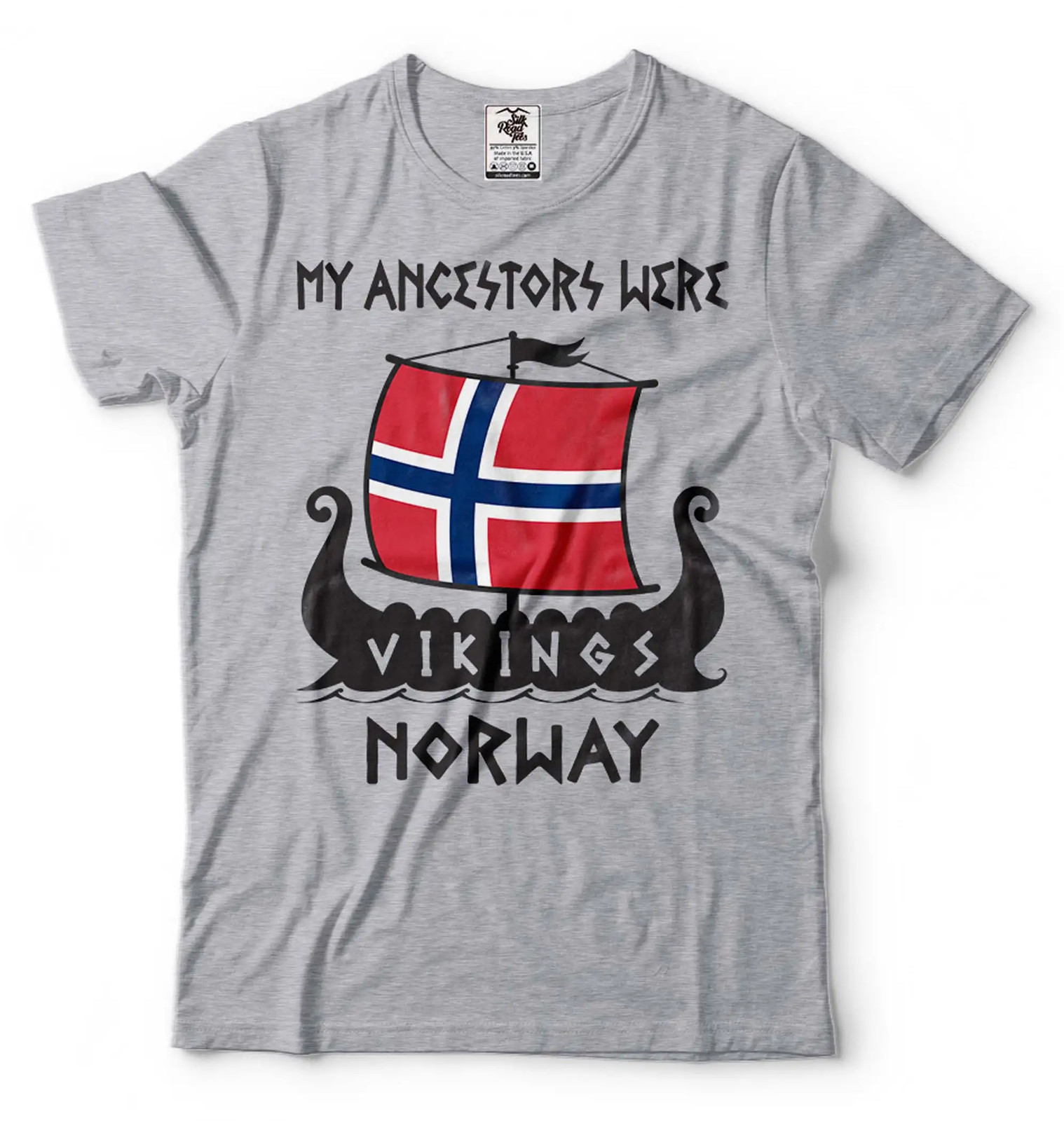 Men&rsquo;s Norwegian Flag Tee My Ancestors Were Vikings Norway T-Shirt