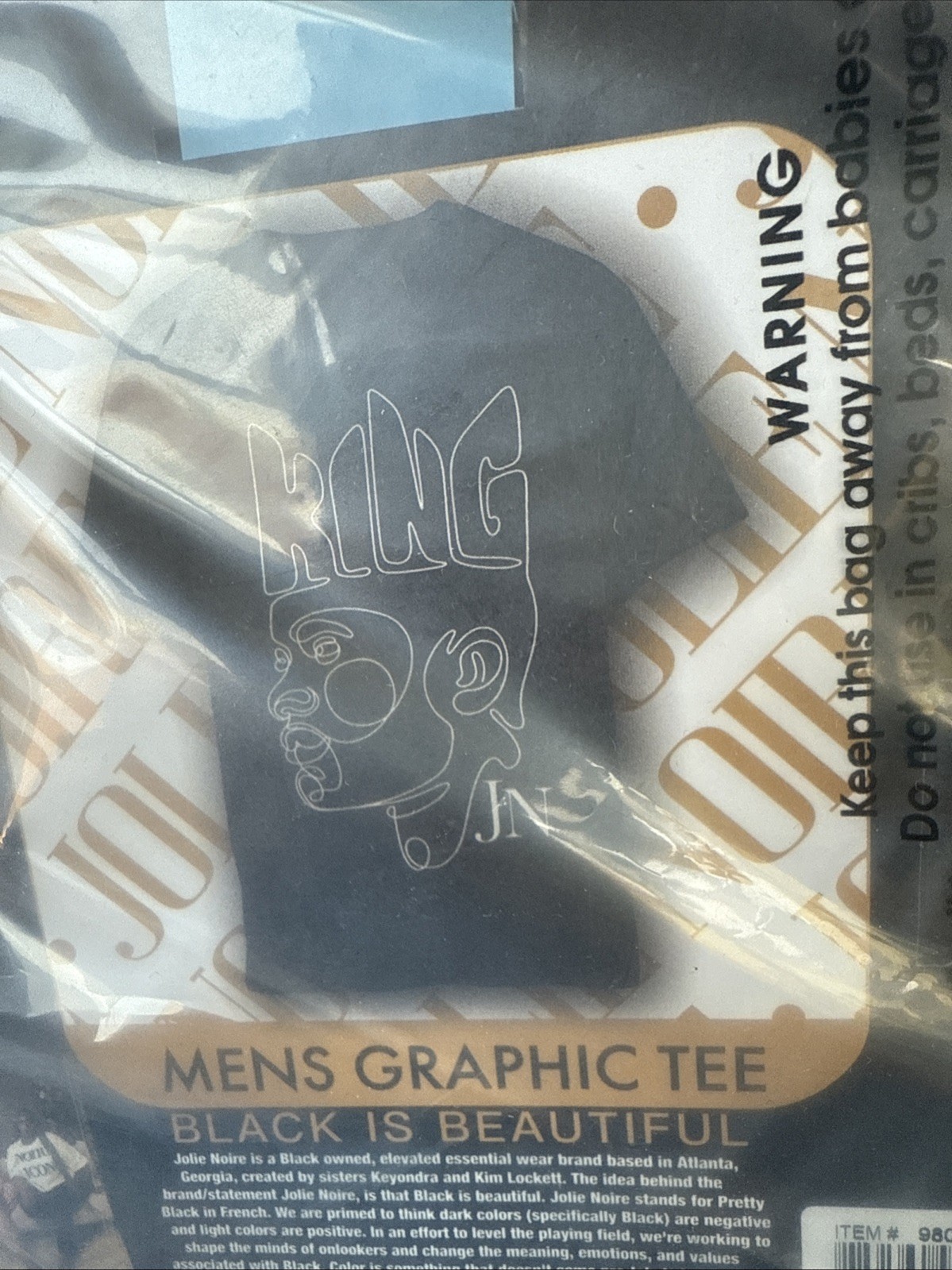Jolie Noire Men&rsquo;s Black History Graphic Print Short Sleeve Large Crewneck Tee